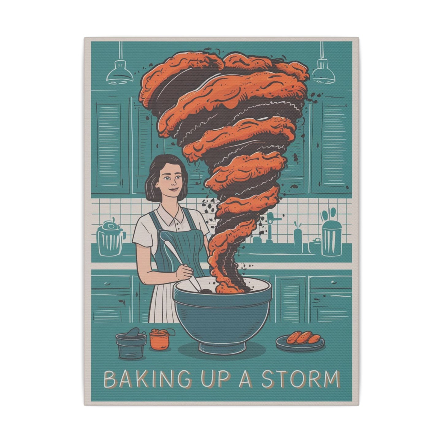 Baking Up A Storm Matte Canvas, Stretched, 0.75"