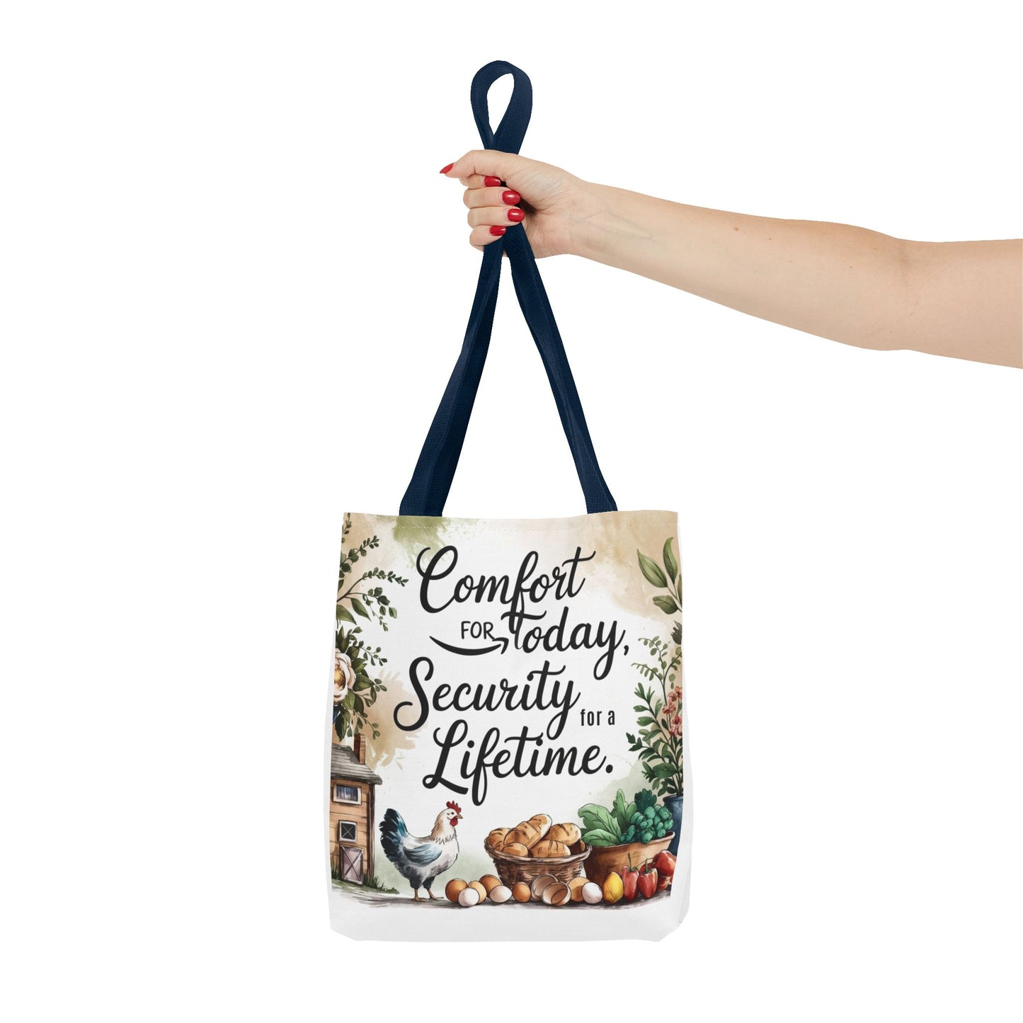 Comfort for Today Tote Bag - Security for a Lifetime - Farmhouse Style