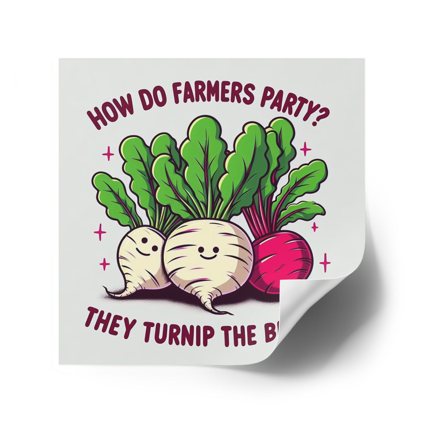 Turnip the beets Square Stickers, Indoor\Outdoor