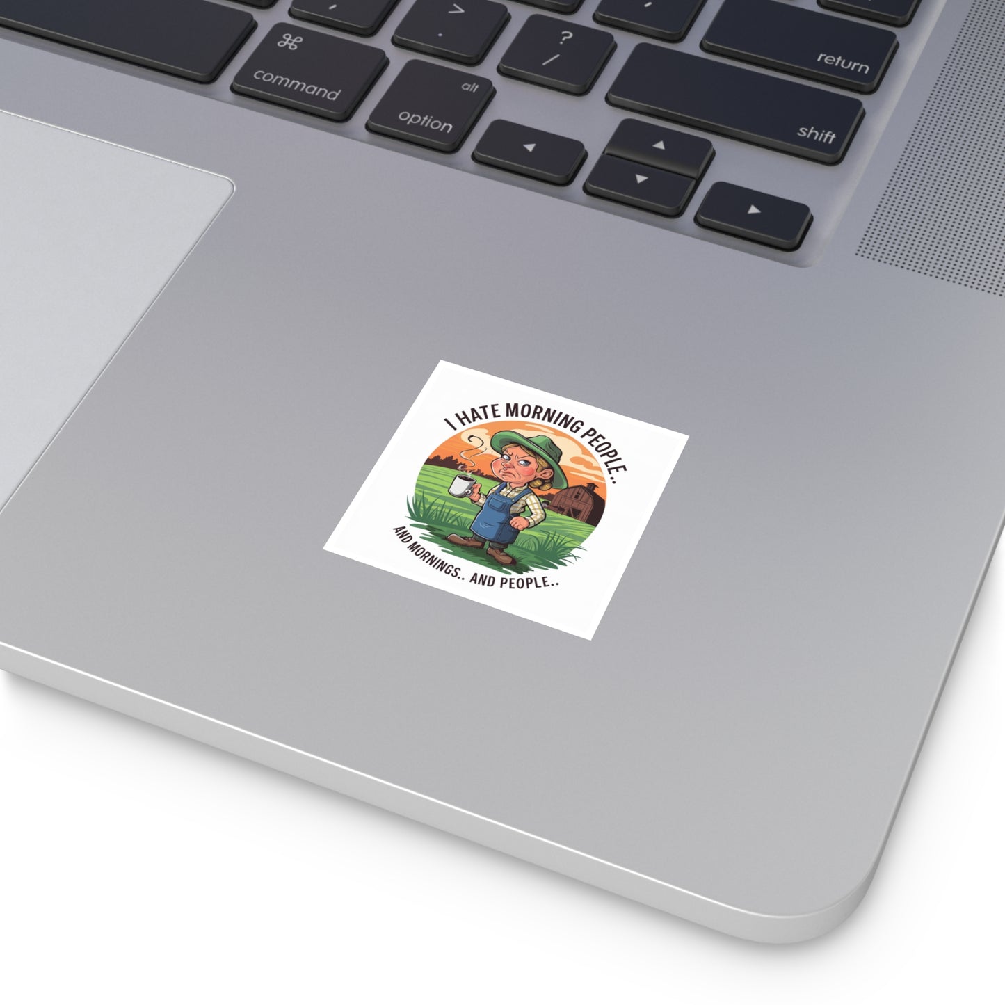 I Hate Mornings Square Stickers, Indoor\Outdoor