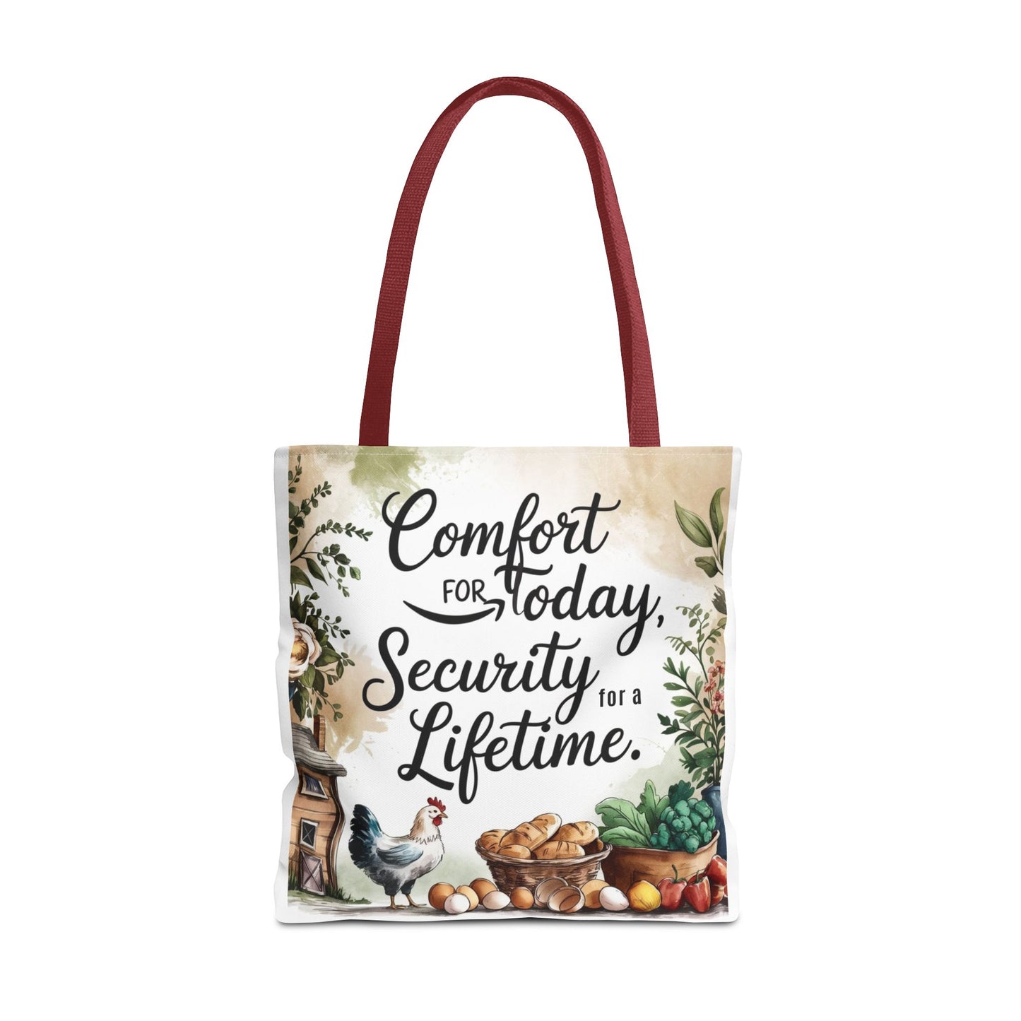 Comfort for Today Tote Bag - Security for a Lifetime - Farmhouse Style