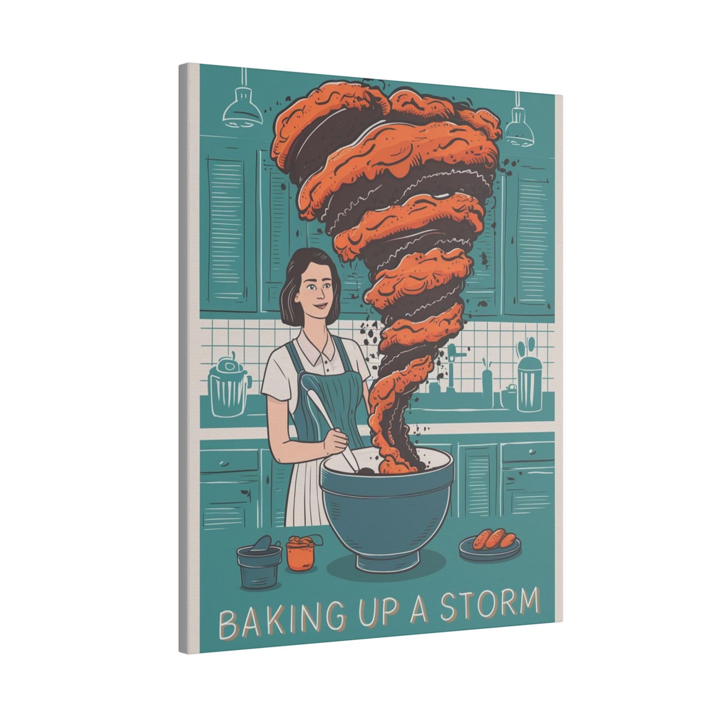 Baking Up A Storm Matte Canvas, Stretched, 0.75"