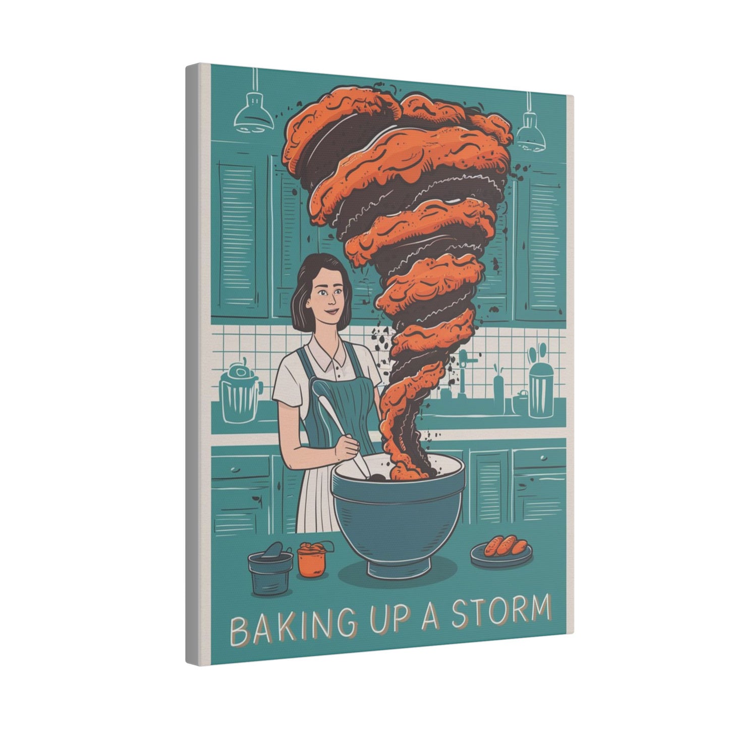 Baking Up A Storm Matte Canvas, Stretched, 0.75"