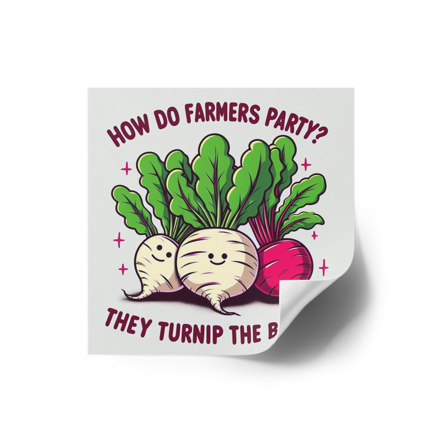 Turnip the beets Square Stickers, Indoor\Outdoor