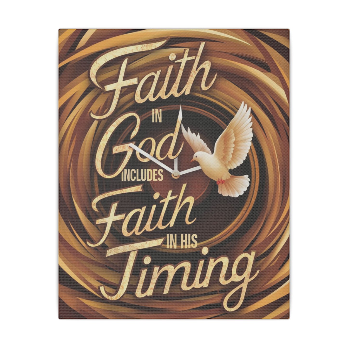 Faith in Timing Matte Canvas, Stretched, 0.75"