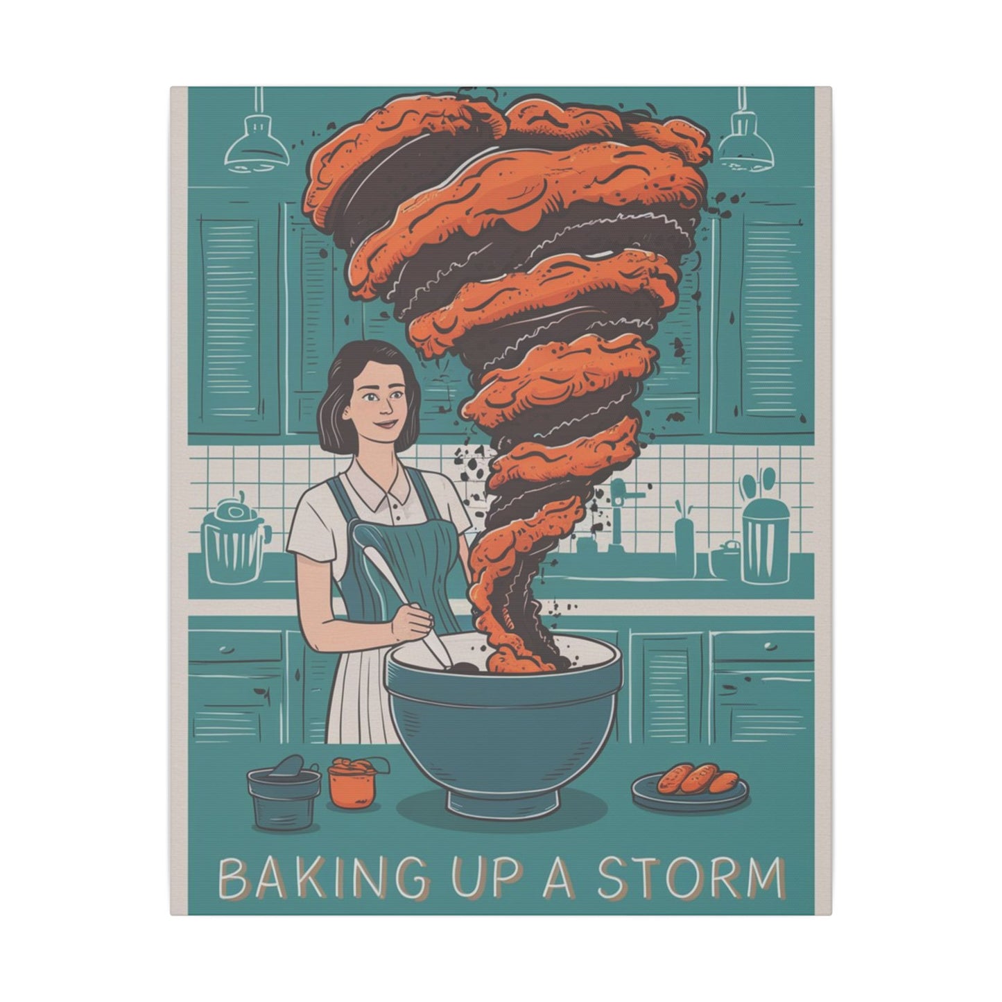 Baking Up A Storm Matte Canvas, Stretched, 0.75"