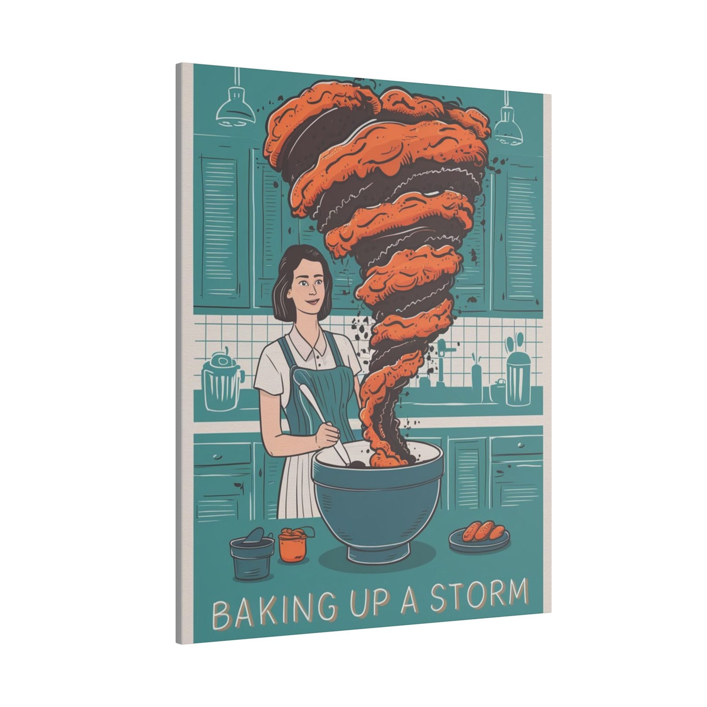 Baking Up A Storm Matte Canvas, Stretched, 0.75"