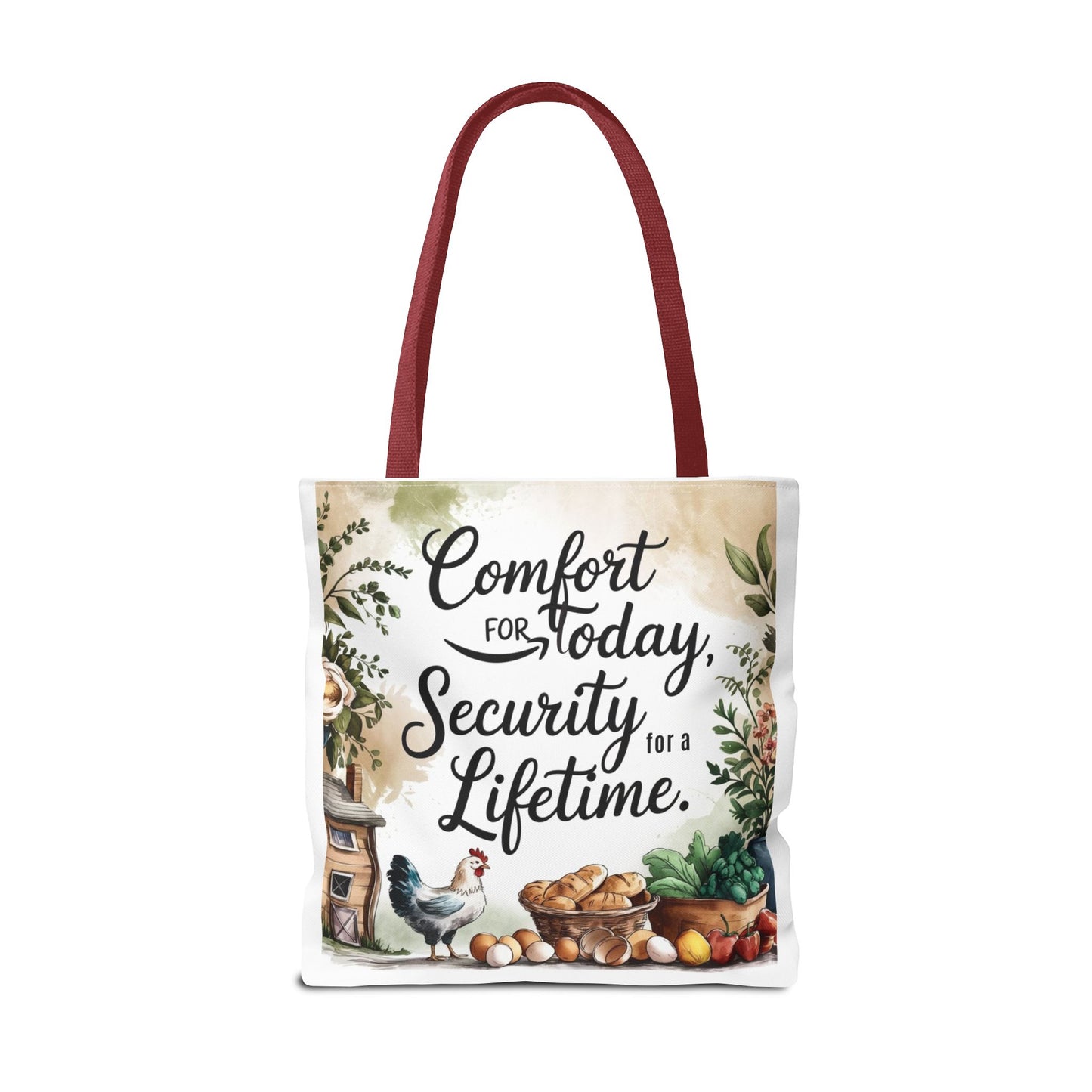 Comfort for Today Tote Bag - Security for a Lifetime - Farmhouse Style