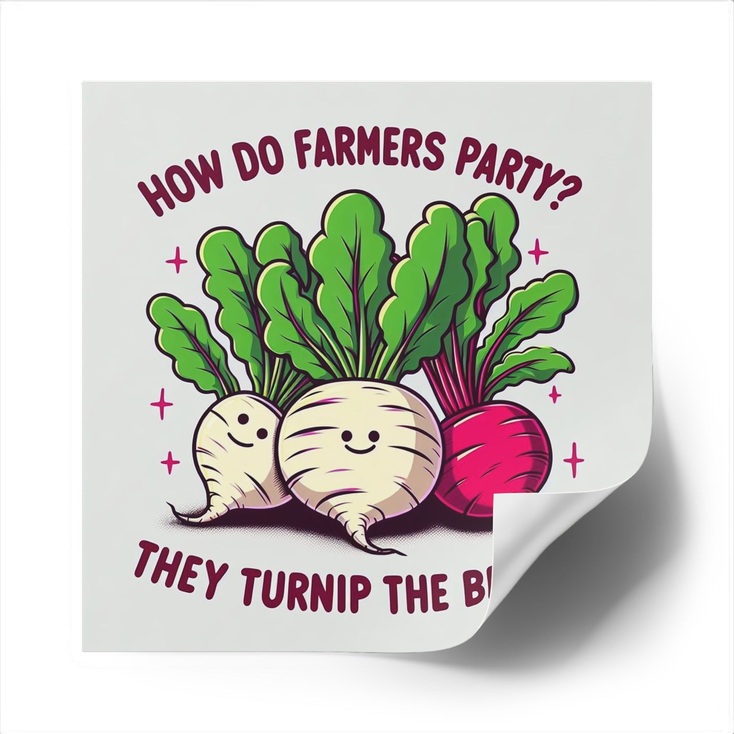 Turnip the beets Square Stickers, Indoor\Outdoor