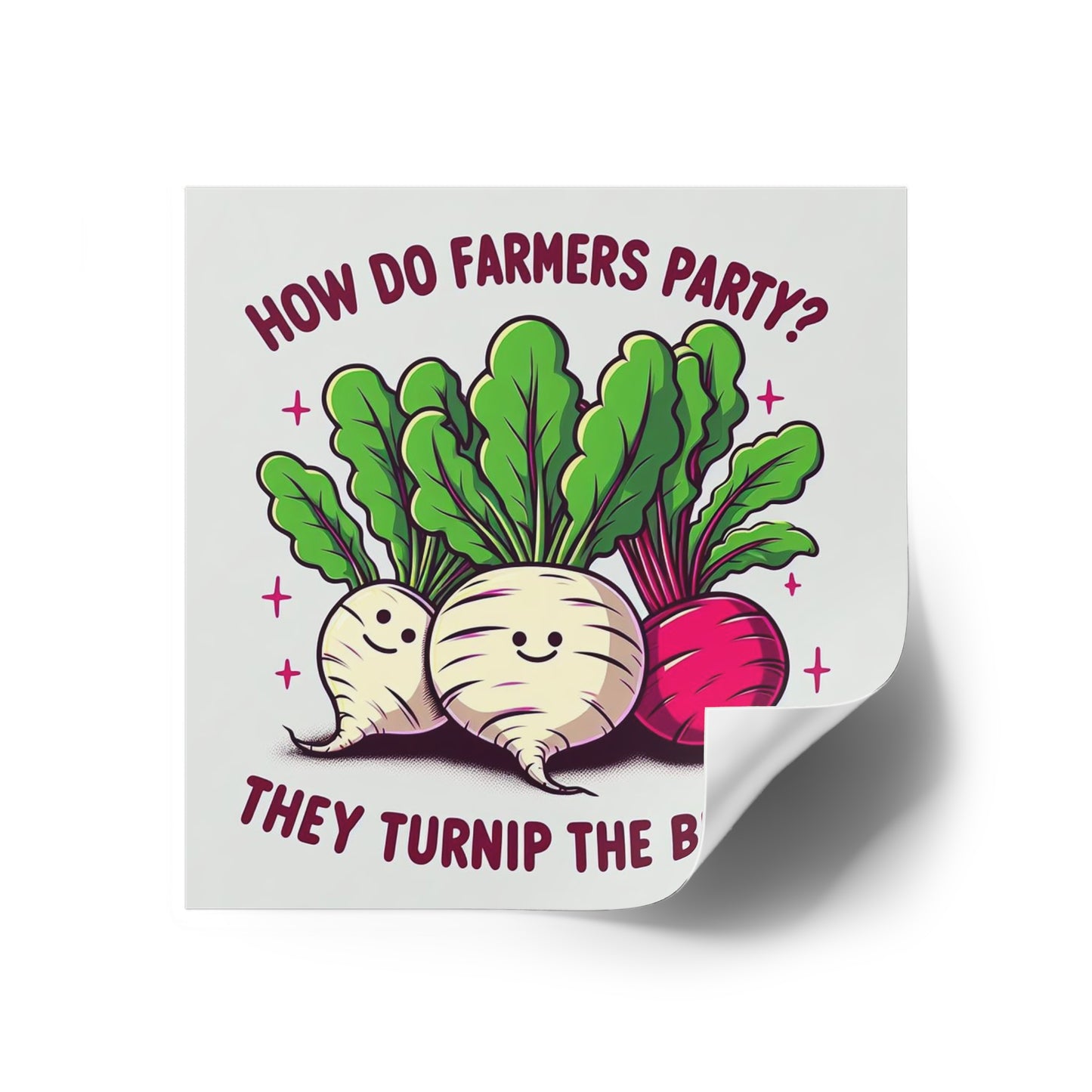 Turnip the beets Square Stickers, Indoor\Outdoor