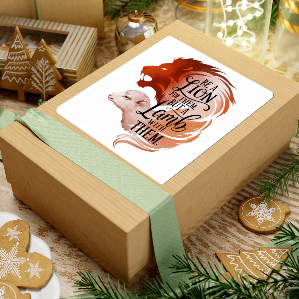 Lion For Them/Lamb With Them Kiss-Cut Stickers