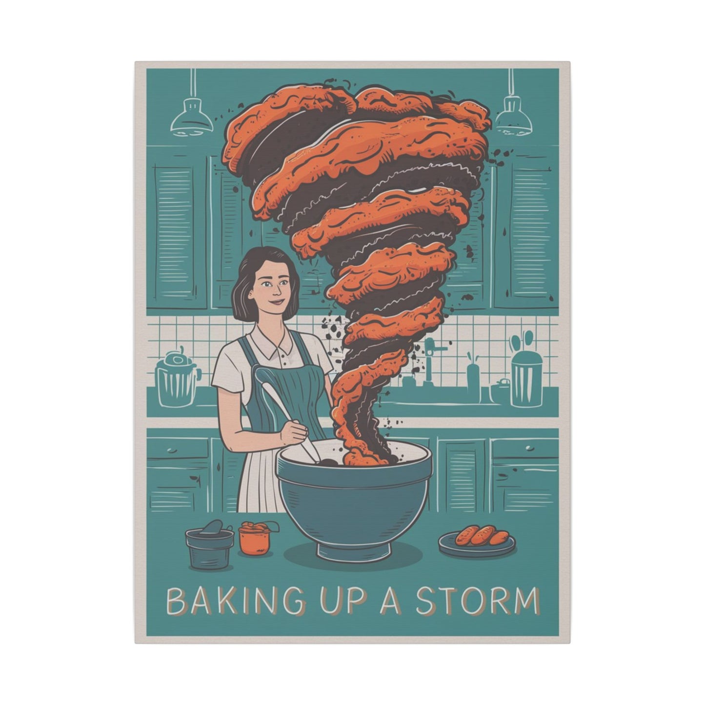 Baking Up A Storm Matte Canvas, Stretched, 0.75"