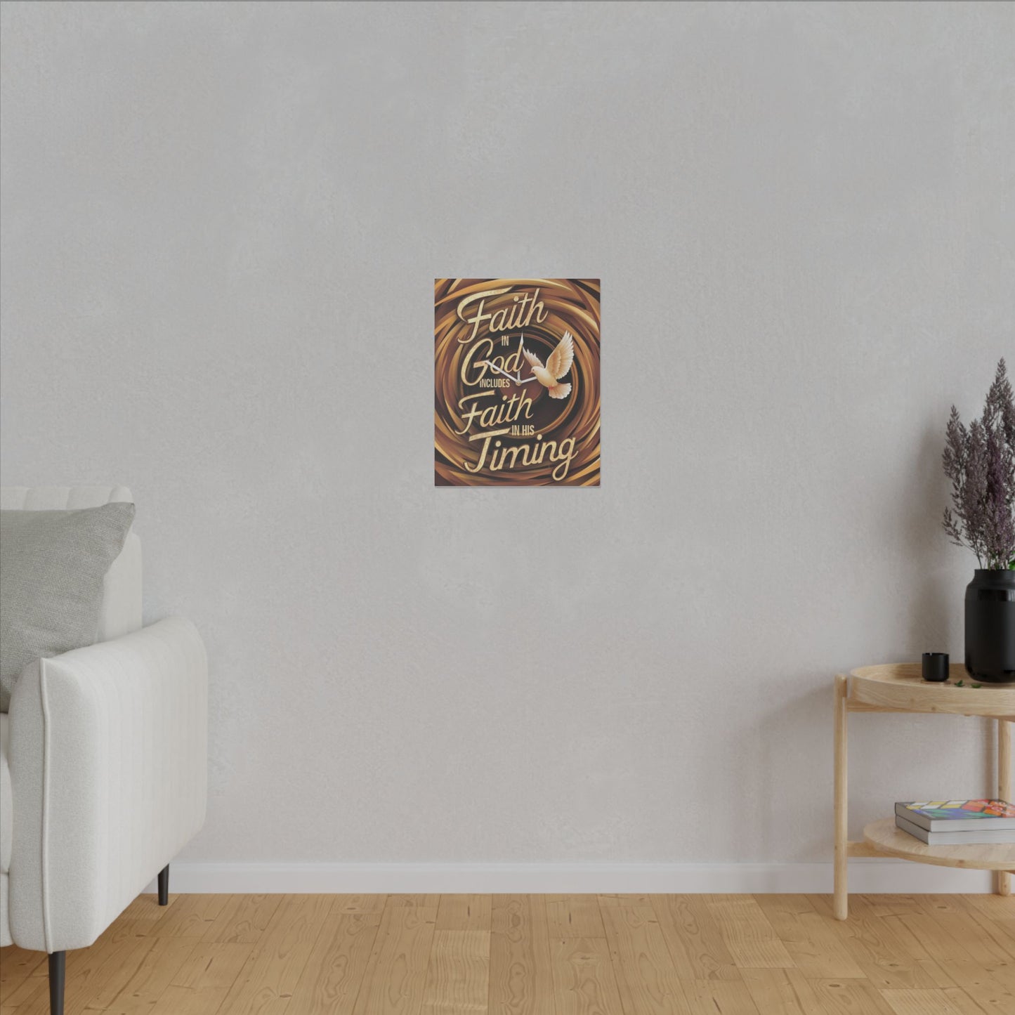 Faith in Timing Matte Canvas, Stretched, 0.75"