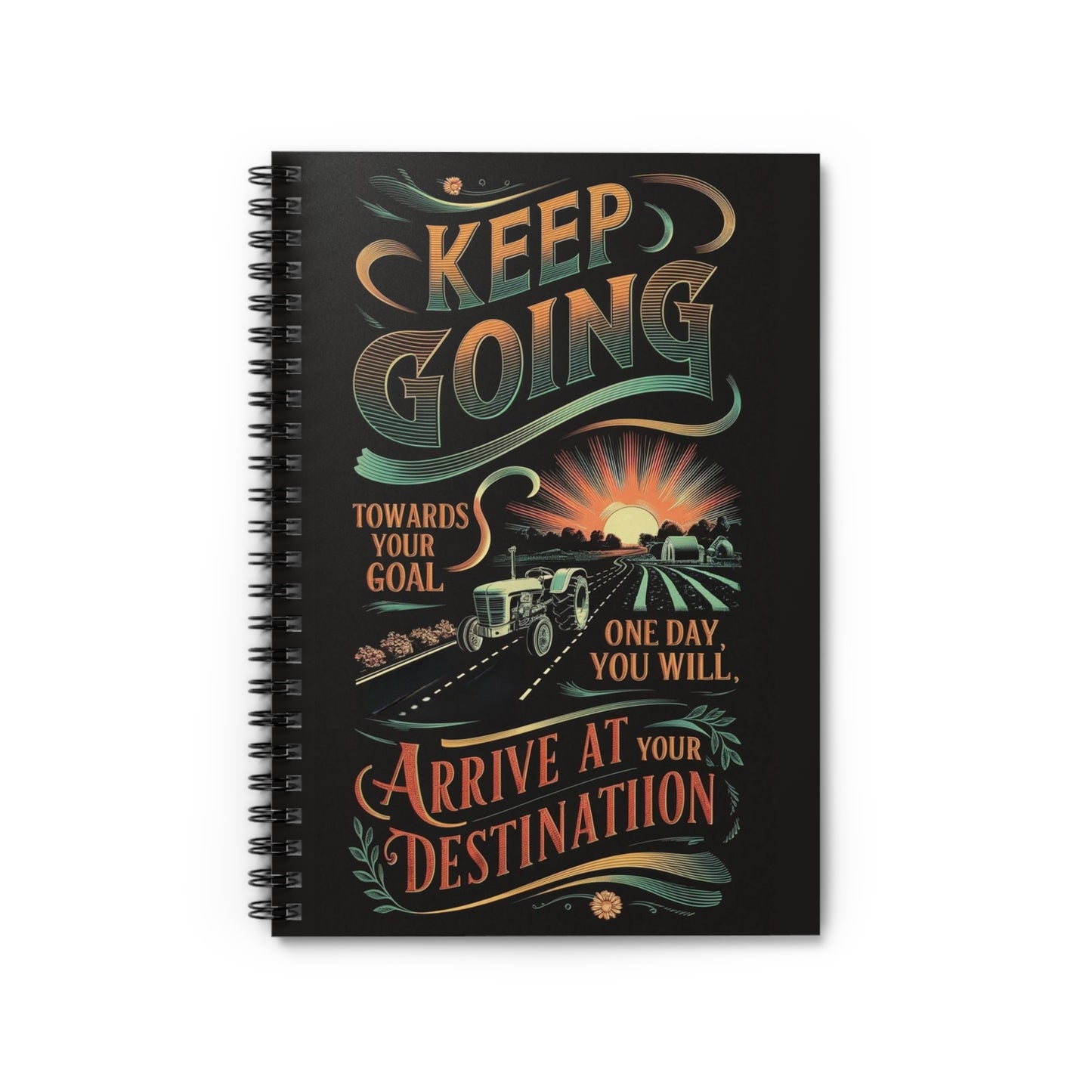 Keep Going Spiral Notebook - Ruled Line