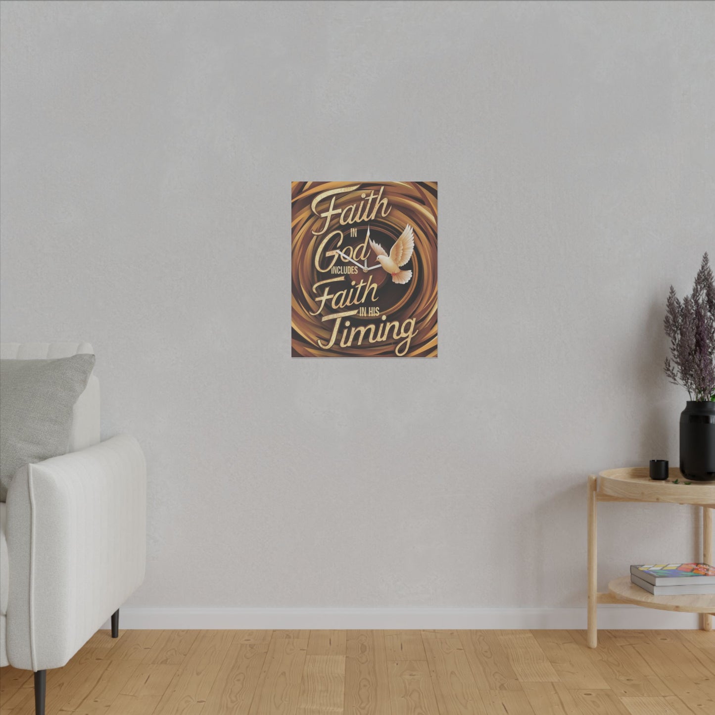 Faith in Timing Matte Canvas, Stretched, 0.75"