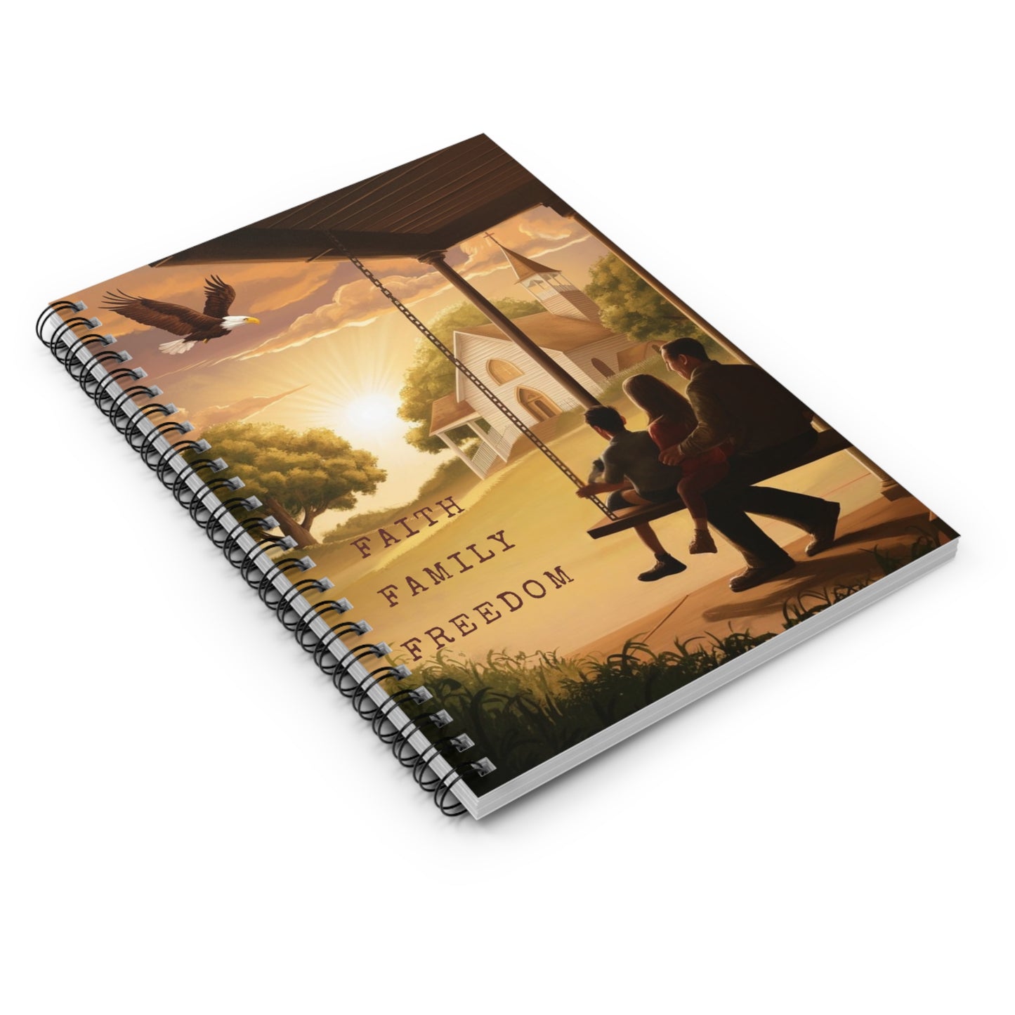 Faith, Family, Freedom Spiral Notebook - Ruled Line