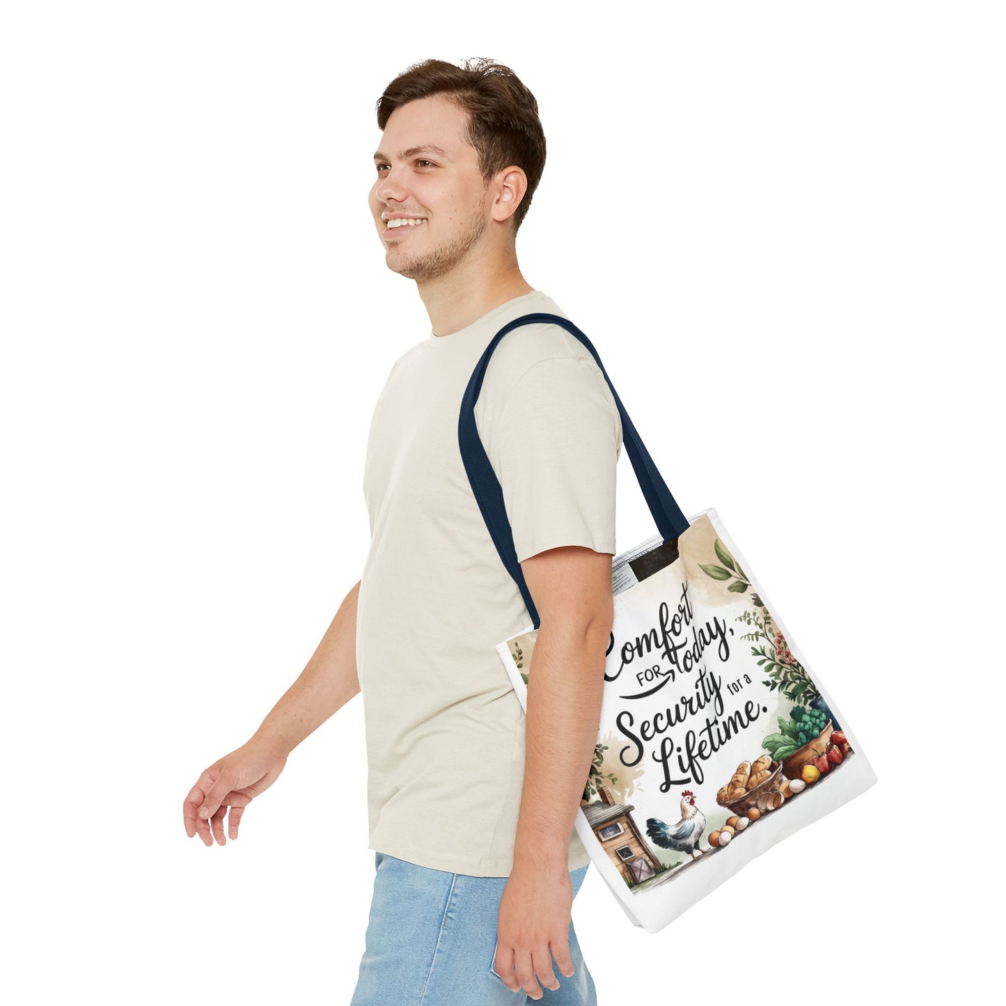 Comfort for Today Tote Bag - Security for a Lifetime - Farmhouse Style