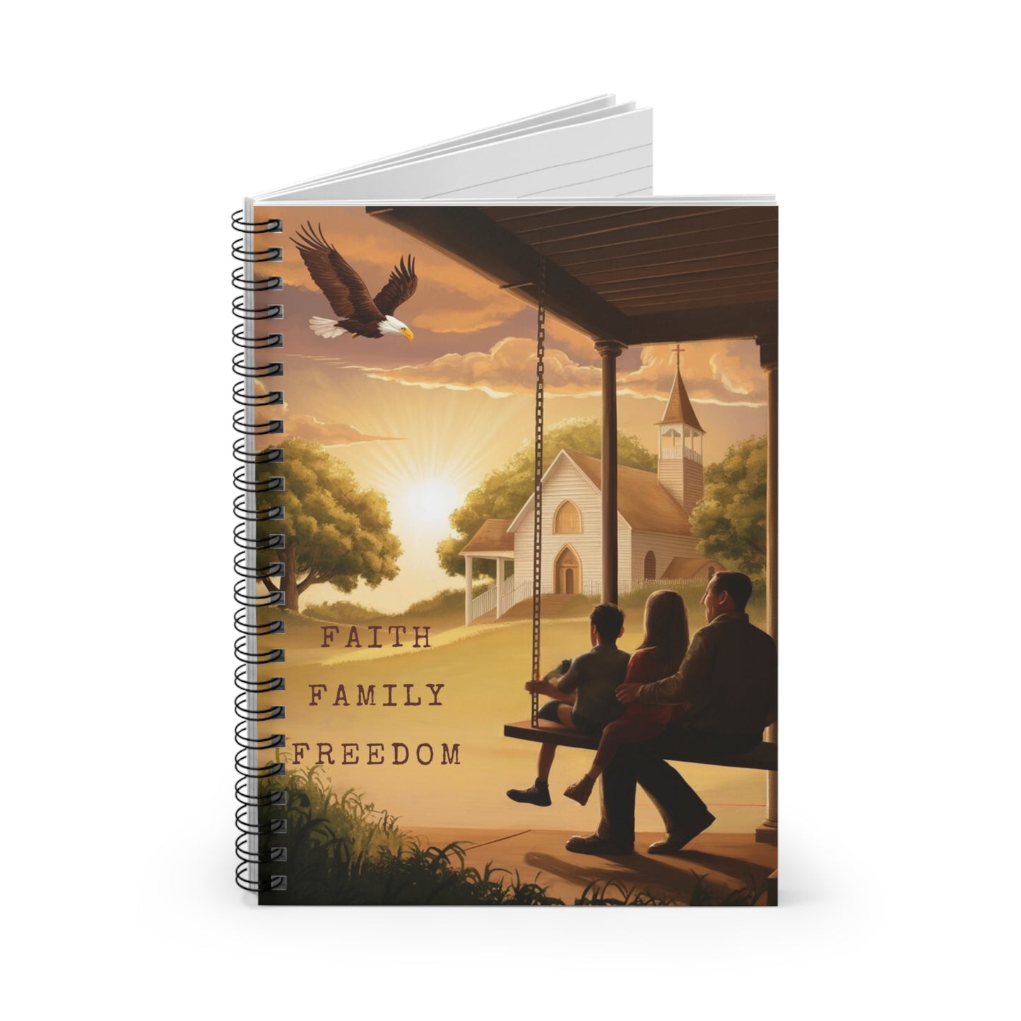 Faith, Family, Freedom Spiral Notebook - Ruled Line