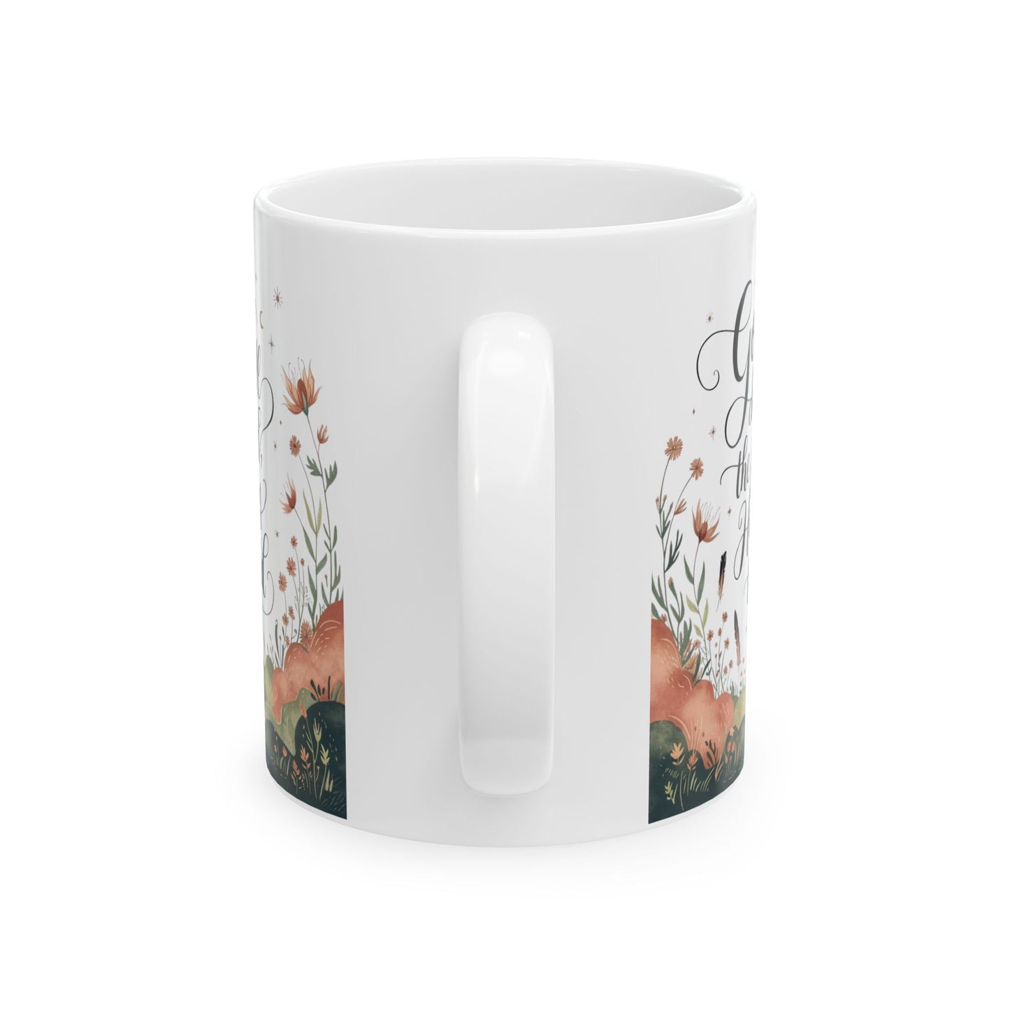 God doesn't call the prepared, he prepares the called. Inspirational Floral Ceramic Mug - 11oz & 15oz