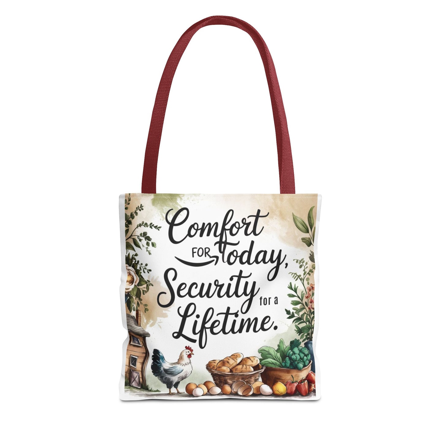 Comfort for Today Tote Bag - Security for a Lifetime - Farmhouse Style