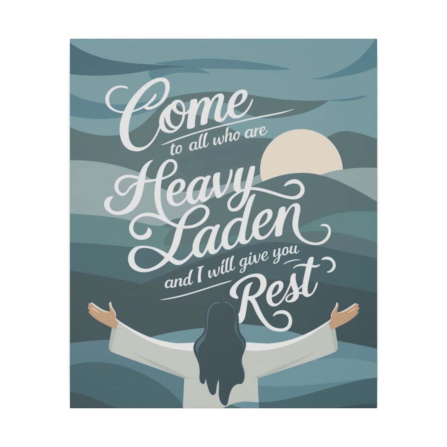 I Will Give You Rest Matte Canvas, Stretched, 0.75"