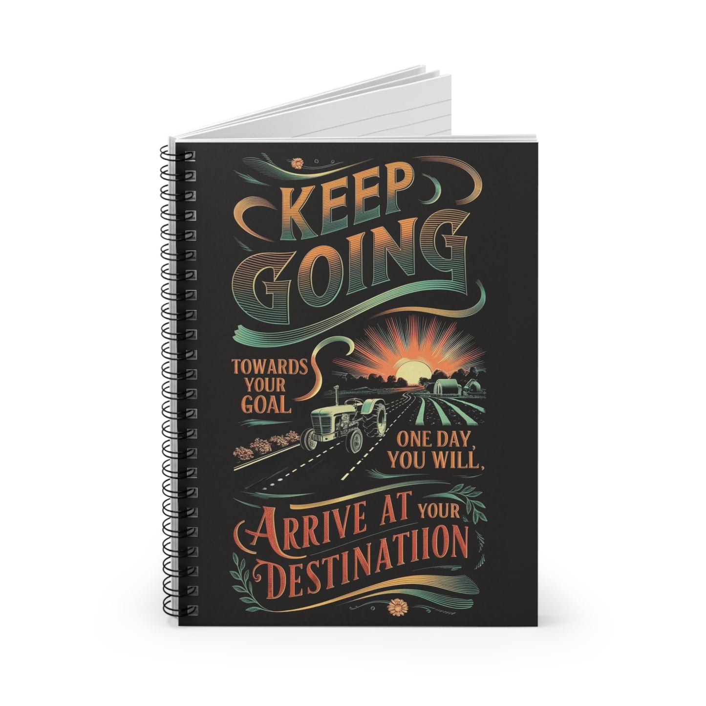 Keep Going Spiral Notebook - Ruled Line