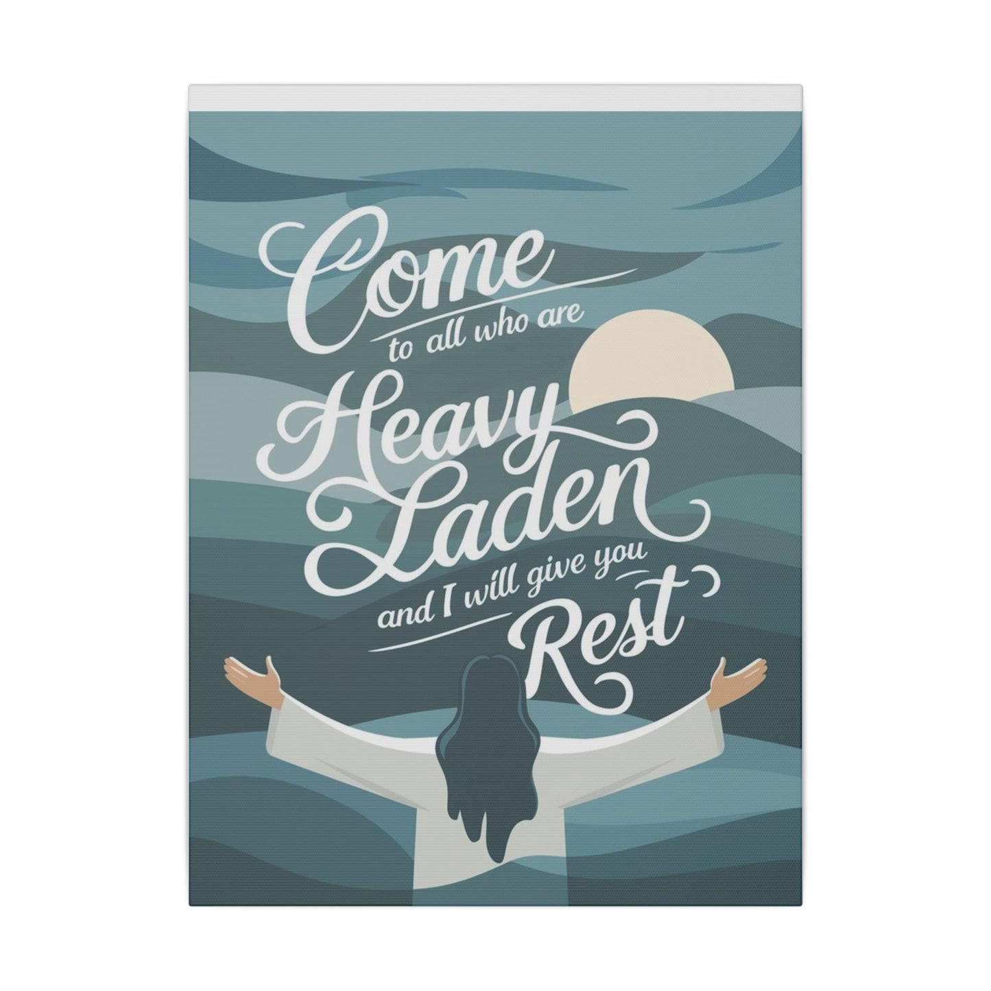 I Will Give You Rest Matte Canvas, Stretched, 0.75"