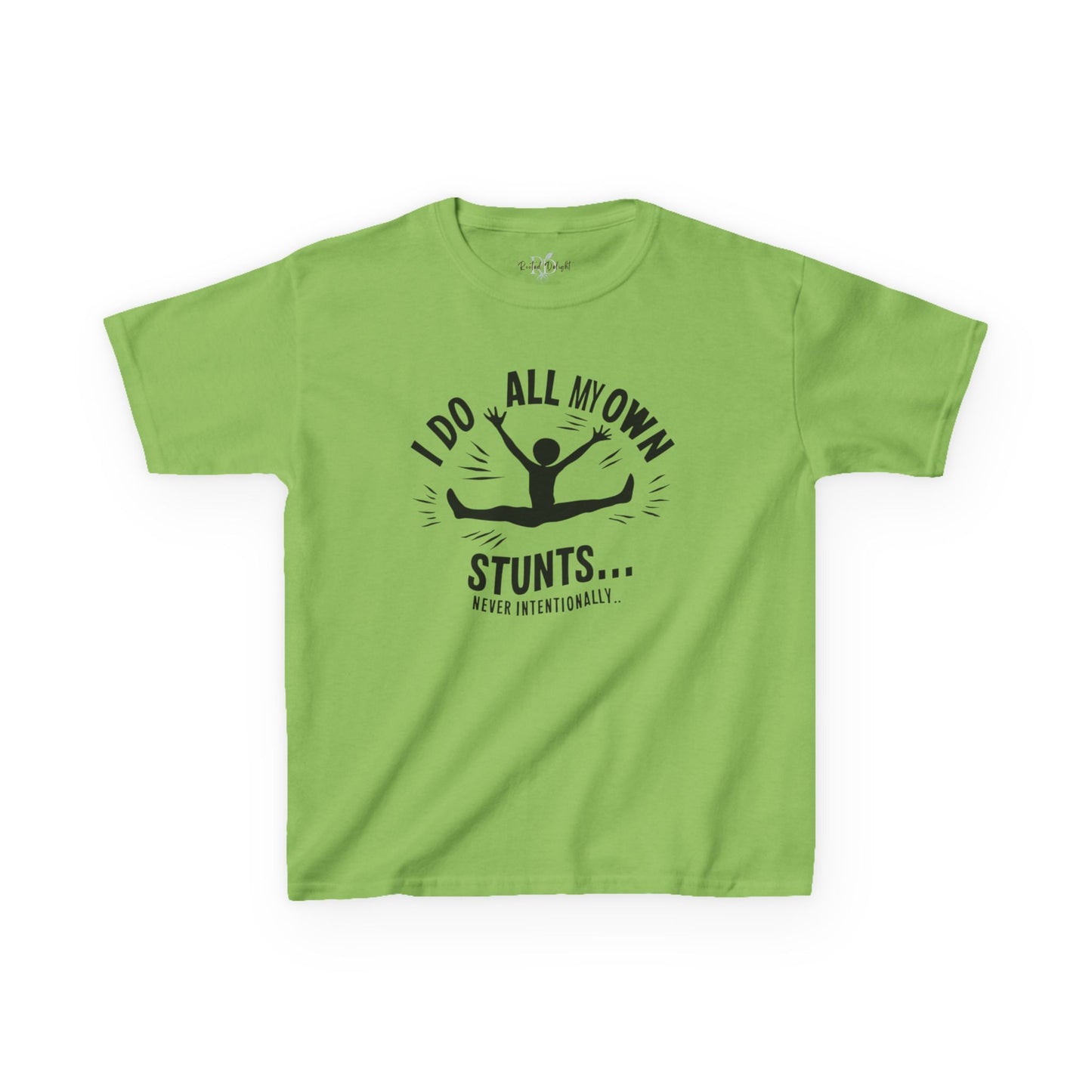 Kids Tee — "I Do All My Own Stunts... Occasionally" Funny Kid T-Shirt