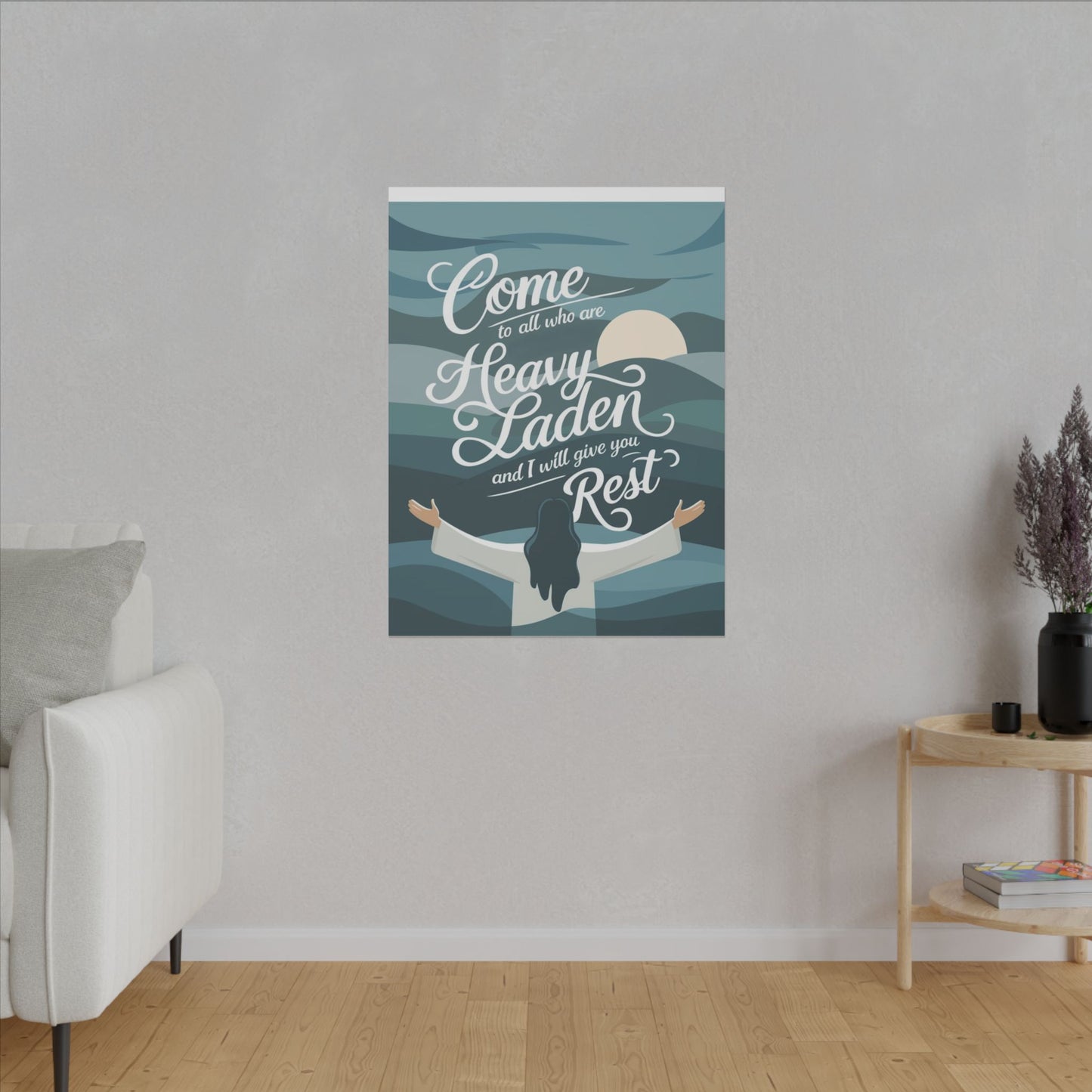 I Will Give You Rest Matte Canvas, Stretched, 0.75"