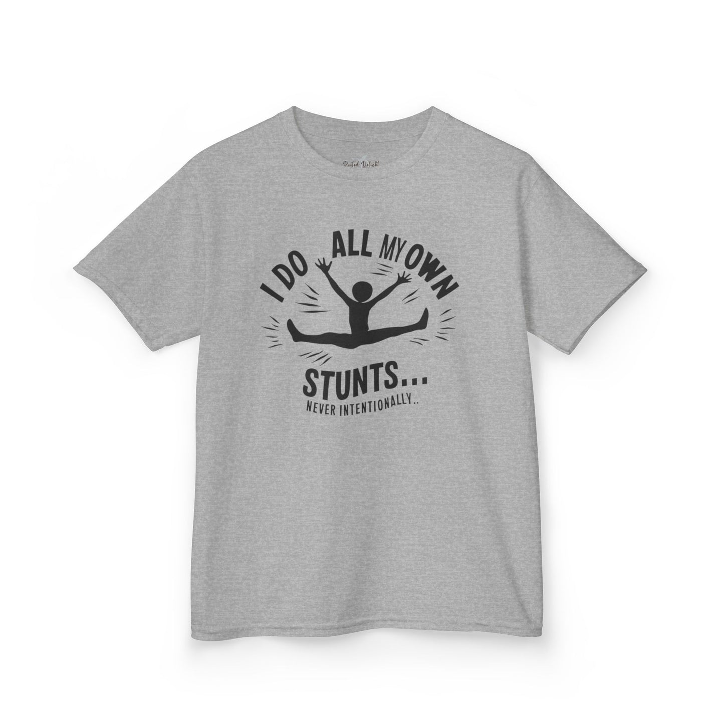 Kids Tee — "I Do All My Own Stunts... Occasionally" Funny Kid T-Shirt