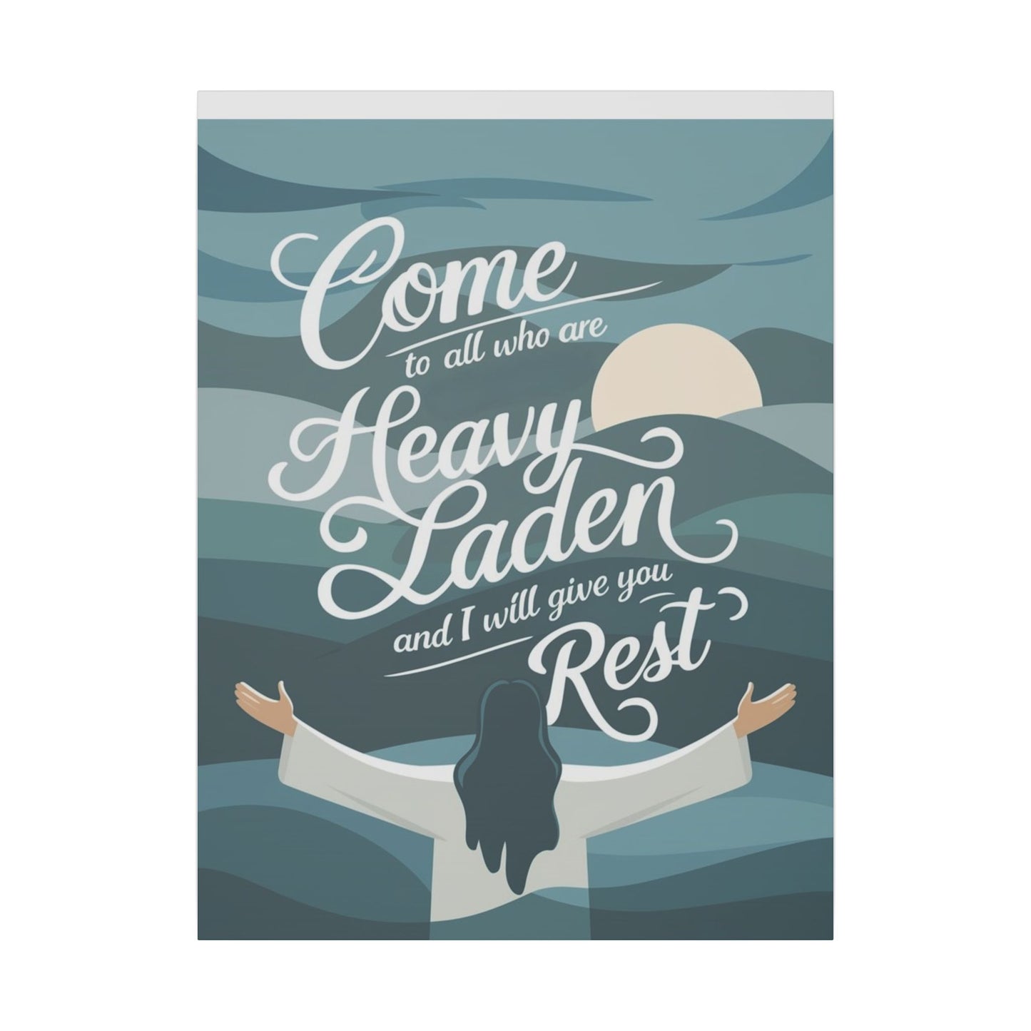 I Will Give You Rest Matte Canvas, Stretched, 0.75"