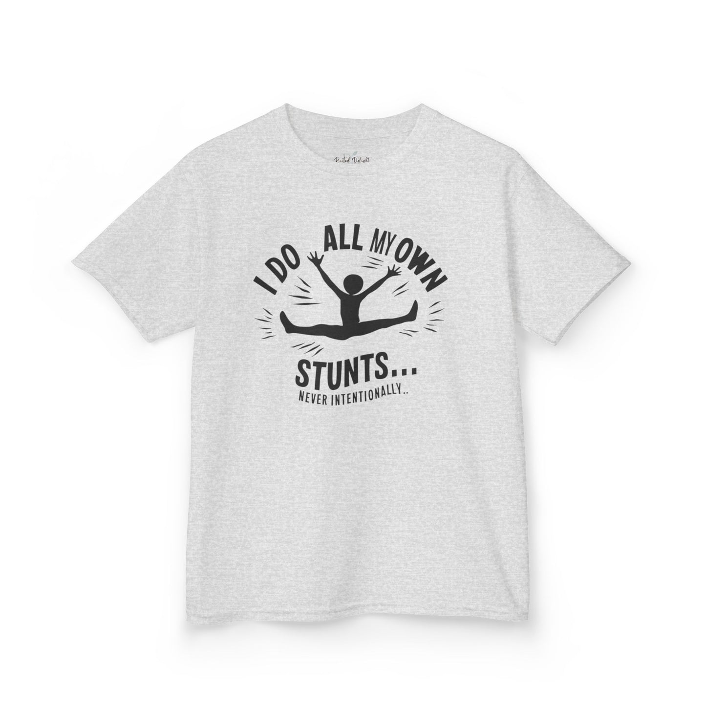 Kids Tee — "I Do All My Own Stunts... Occasionally" Funny Kid T-Shirt