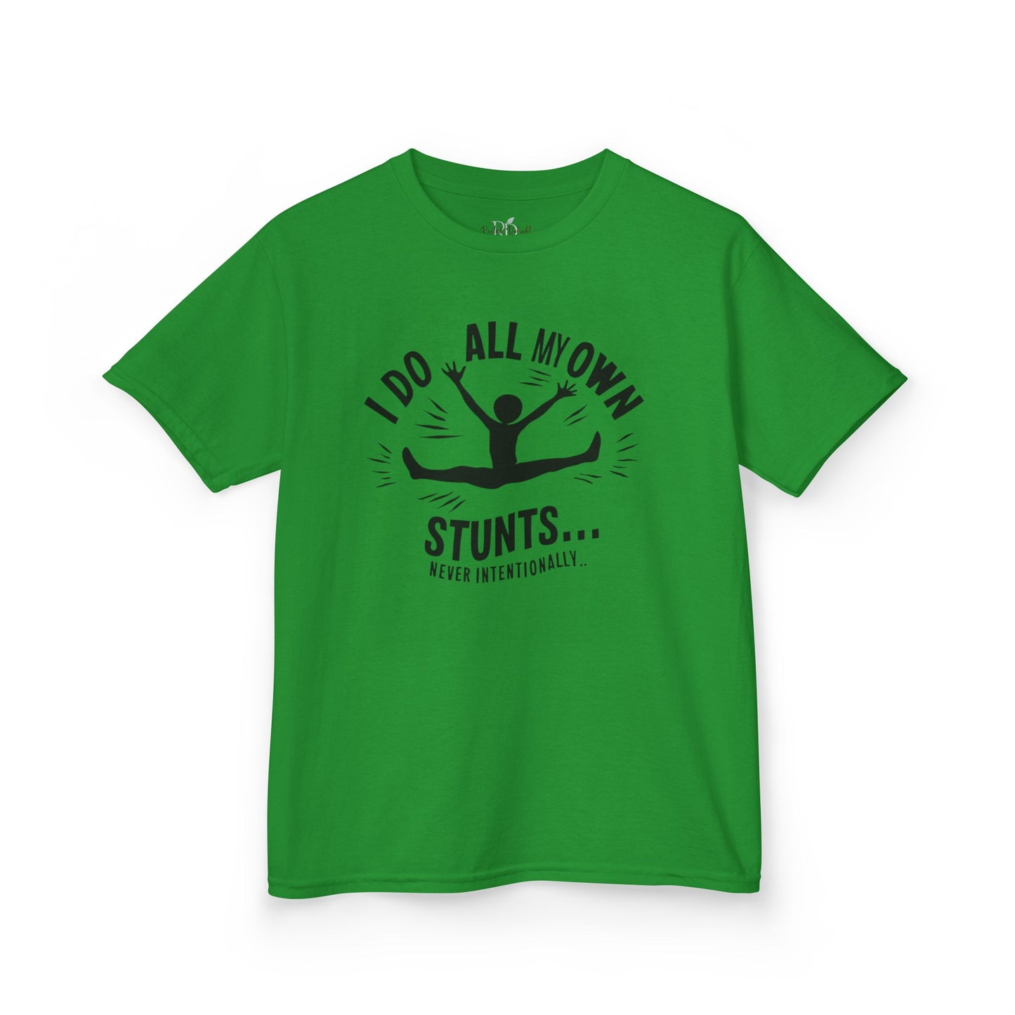 Kids Tee — "I Do All My Own Stunts... Occasionally" Funny Kid T-Shirt