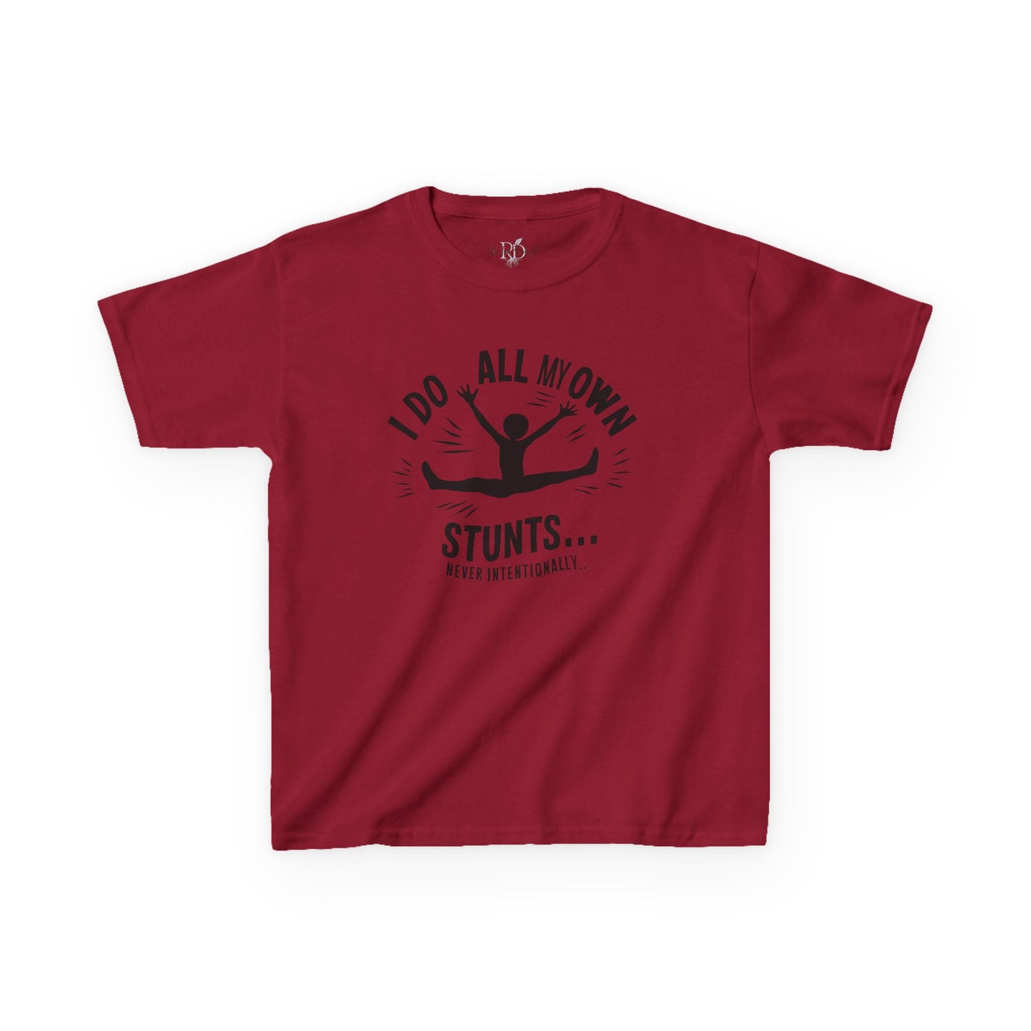 Kids Tee — "I Do All My Own Stunts... Occasionally" Funny Kid T-Shirt