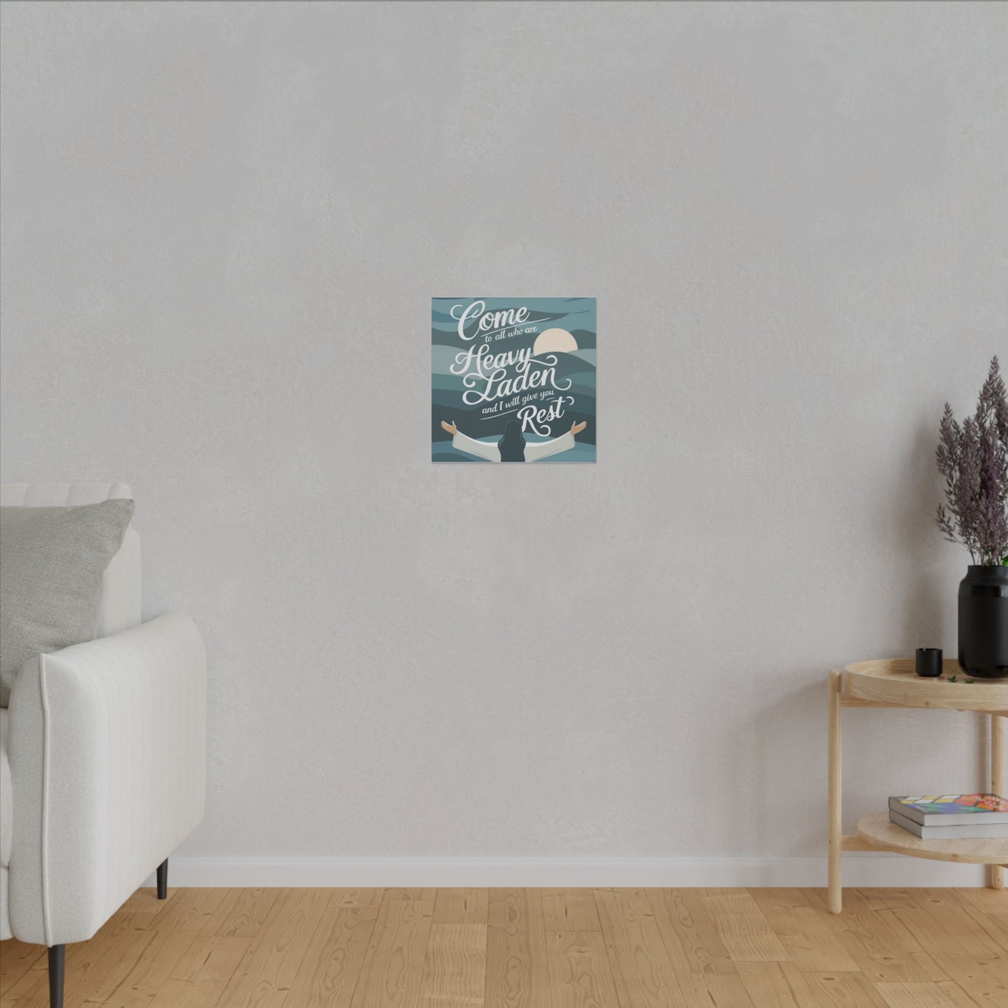 I Will Give You Rest Matte Canvas, Stretched, 0.75"