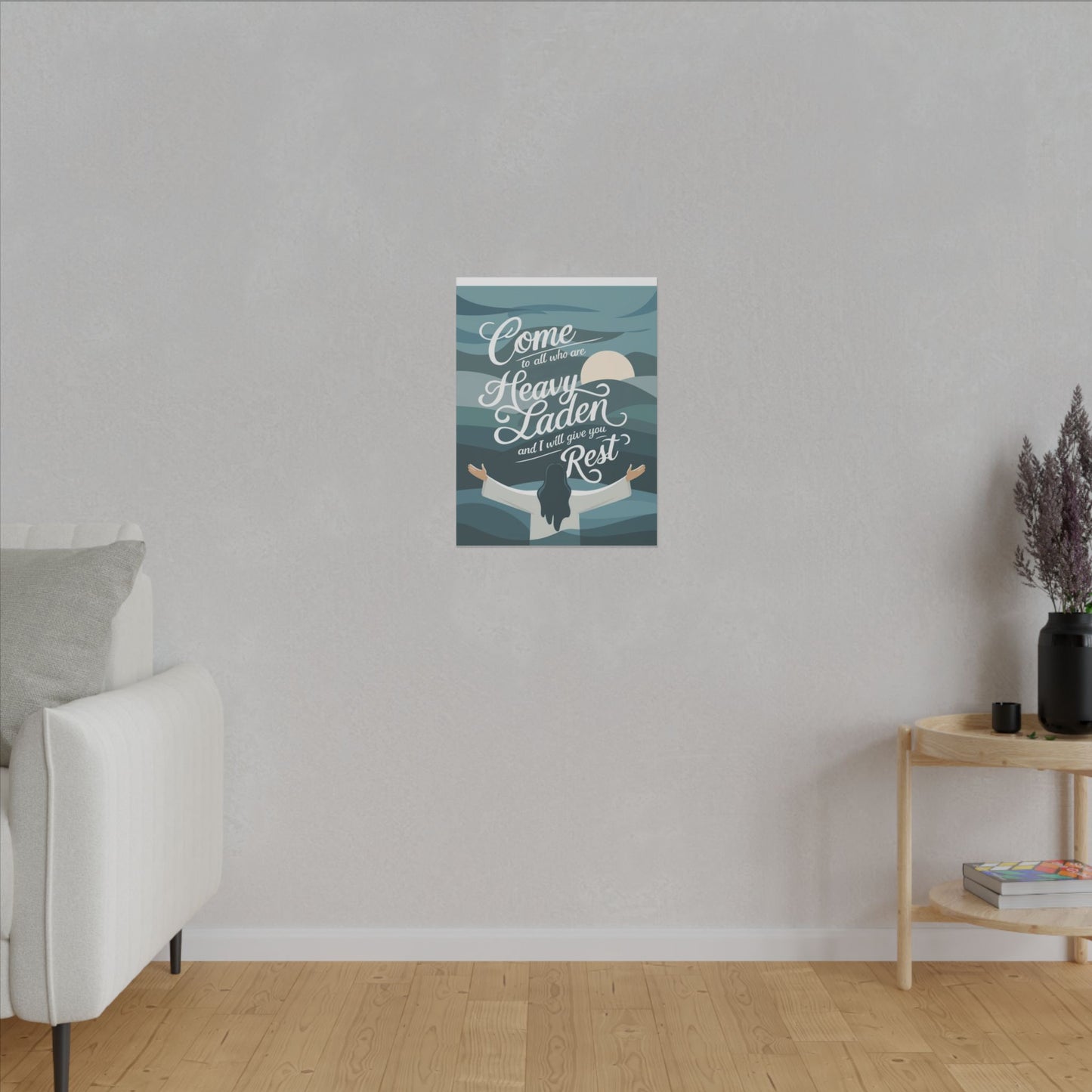 I Will Give You Rest Matte Canvas, Stretched, 0.75"