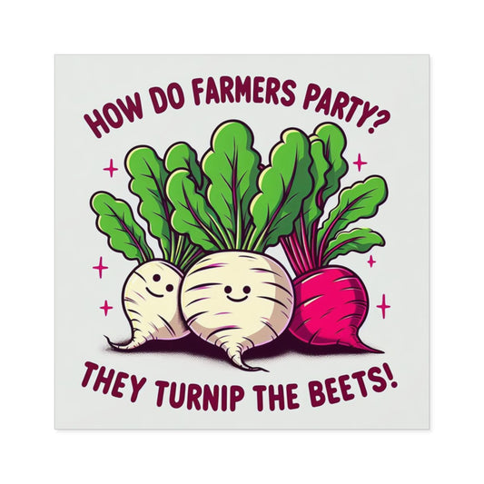 Turnip the beets Square Stickers, Indoor\Outdoor