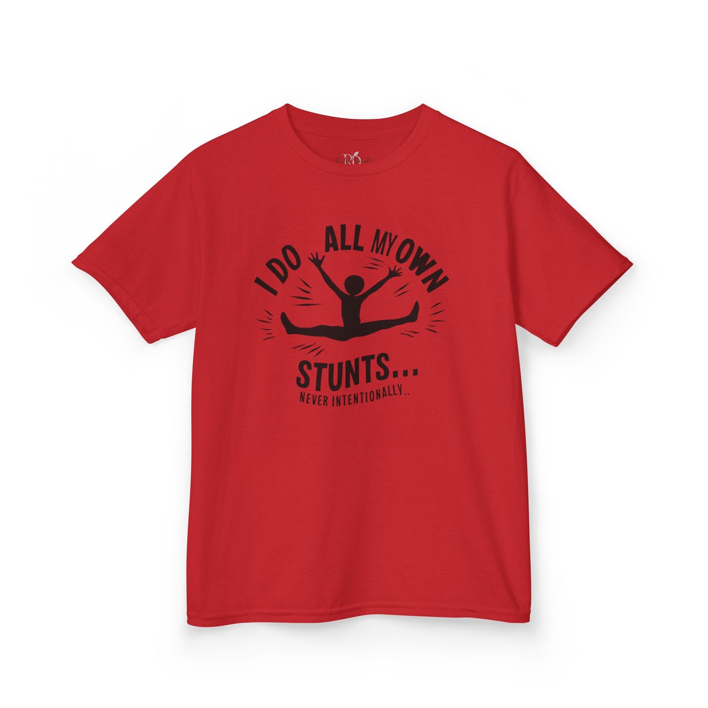 Kids Tee — "I Do All My Own Stunts... Occasionally" Funny Kid T-Shirt