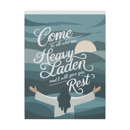 I Will Give You Rest Matte Canvas, Stretched, 0.75"
