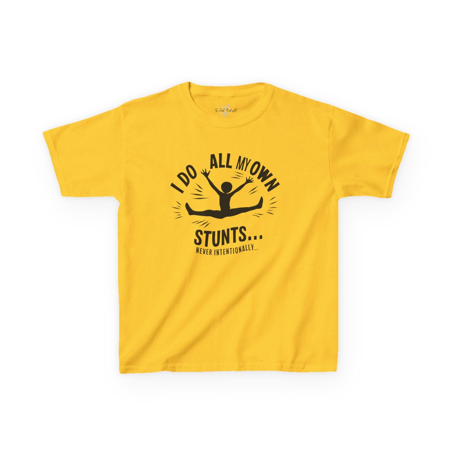 Kids Tee — "I Do All My Own Stunts... Occasionally" Funny Kid T-Shirt