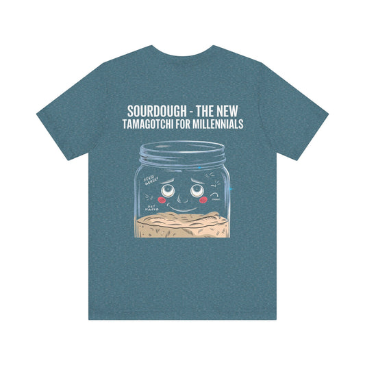 Humorous Tamagotchi vs. Sourdough Unisex Tee