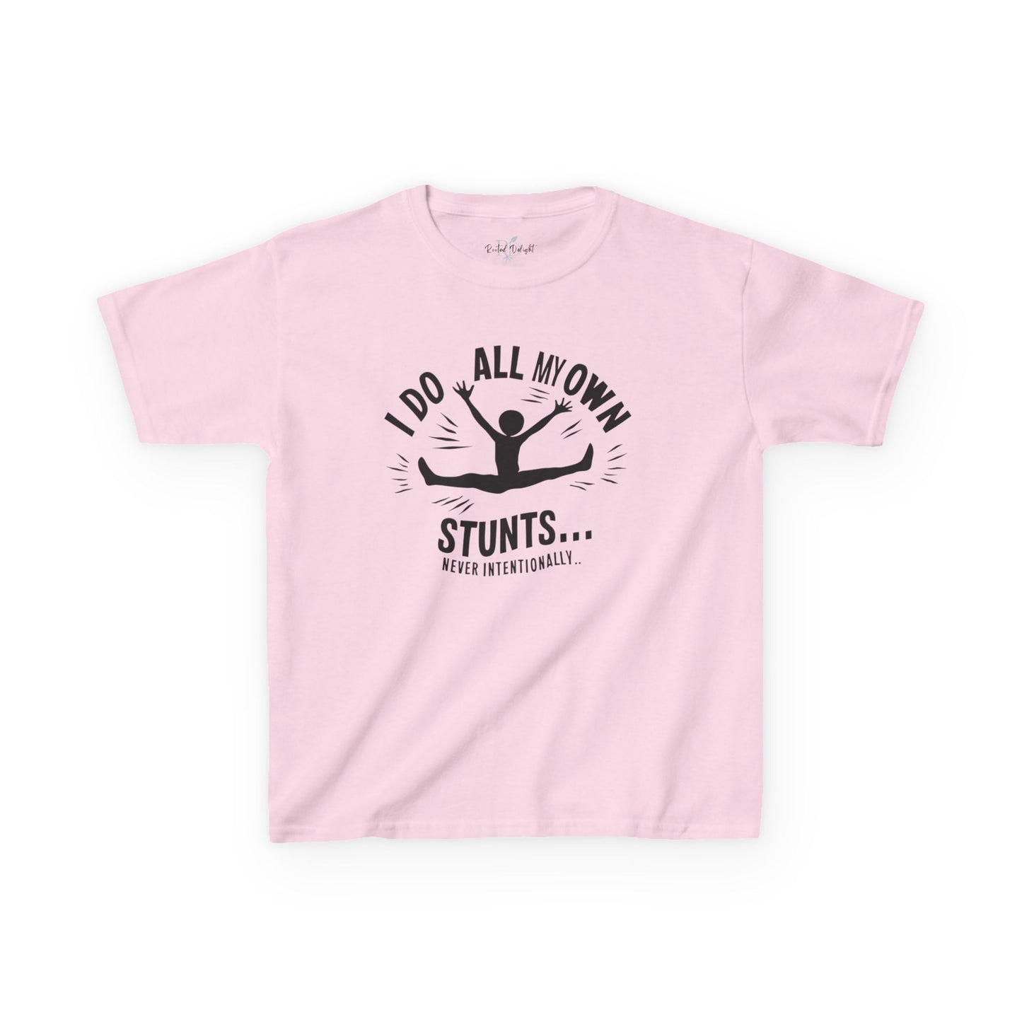 Kids Tee — "I Do All My Own Stunts... Occasionally" Funny Kid T-Shirt
