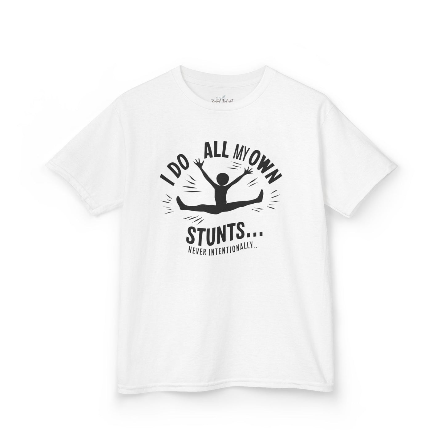 Kids Tee — "I Do All My Own Stunts... Occasionally" Funny Kid T-Shirt