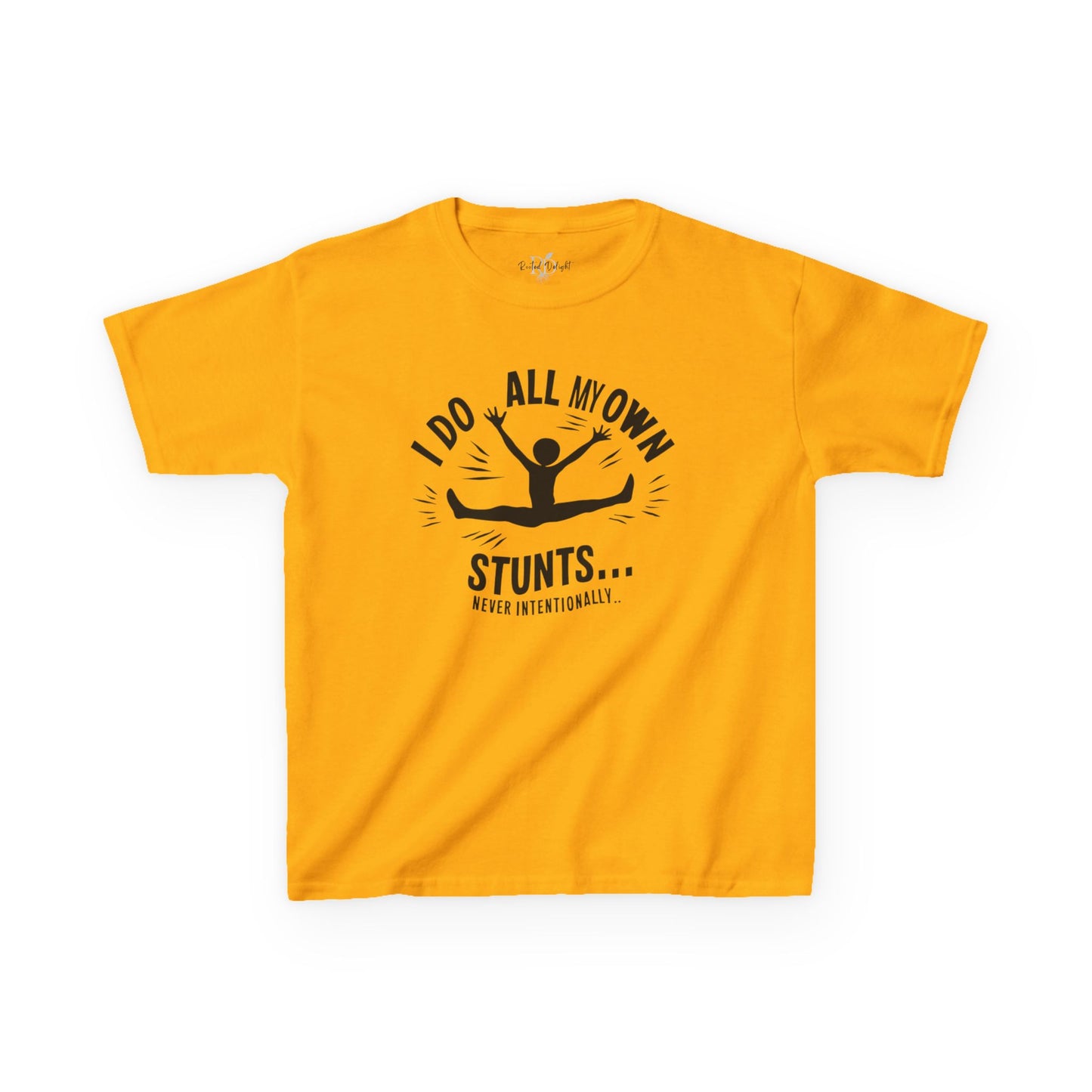 Kids Tee — "I Do All My Own Stunts... Occasionally" Funny Kid T-Shirt