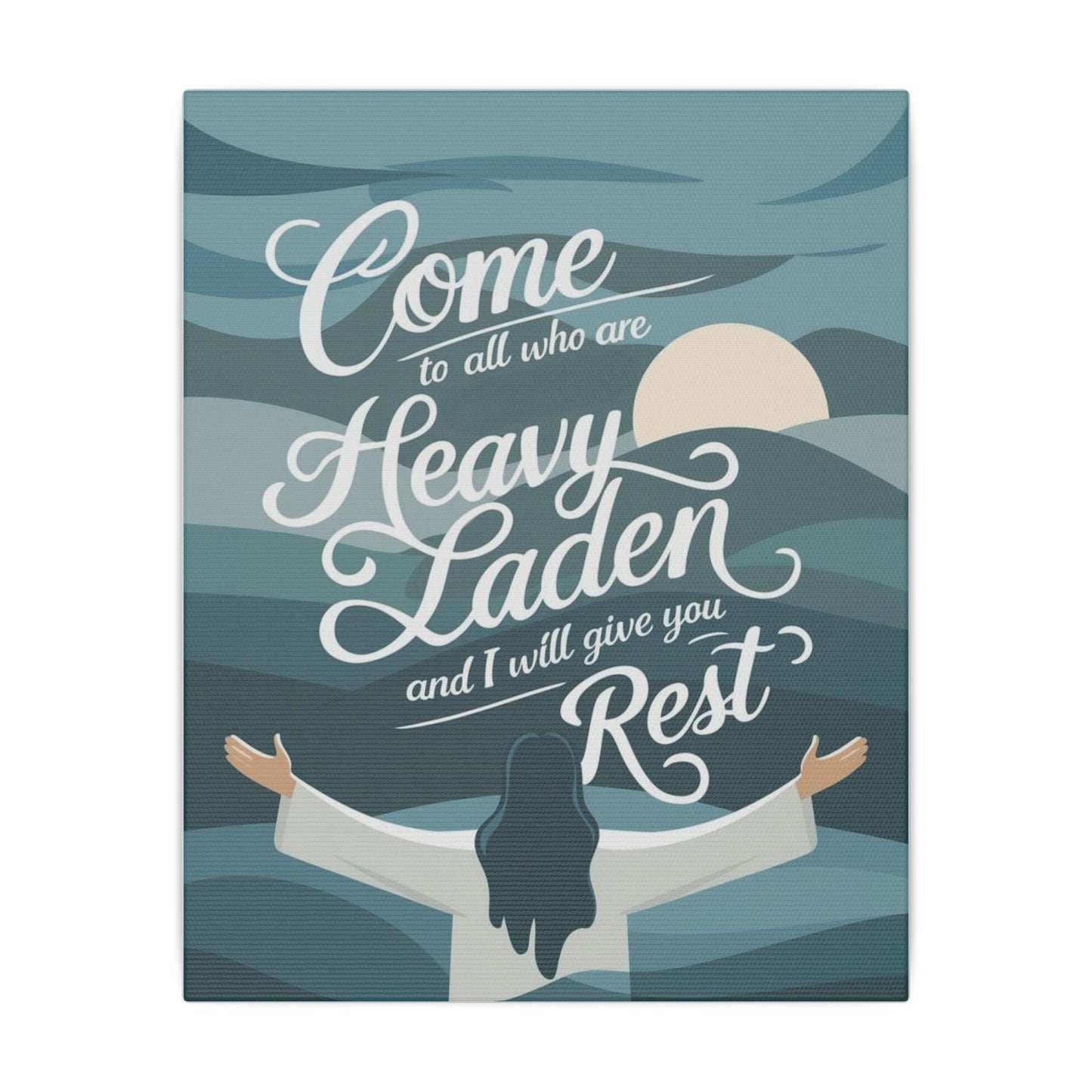 I Will Give You Rest Matte Canvas, Stretched, 0.75"
