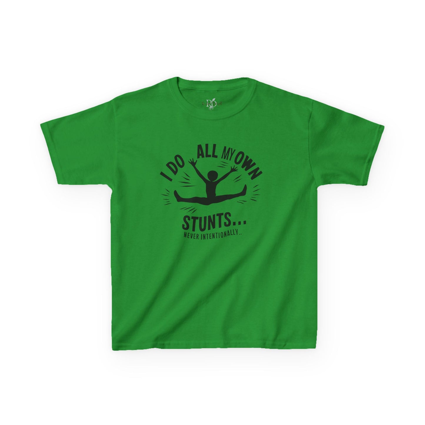 Kids Tee — "I Do All My Own Stunts... Occasionally" Funny Kid T-Shirt