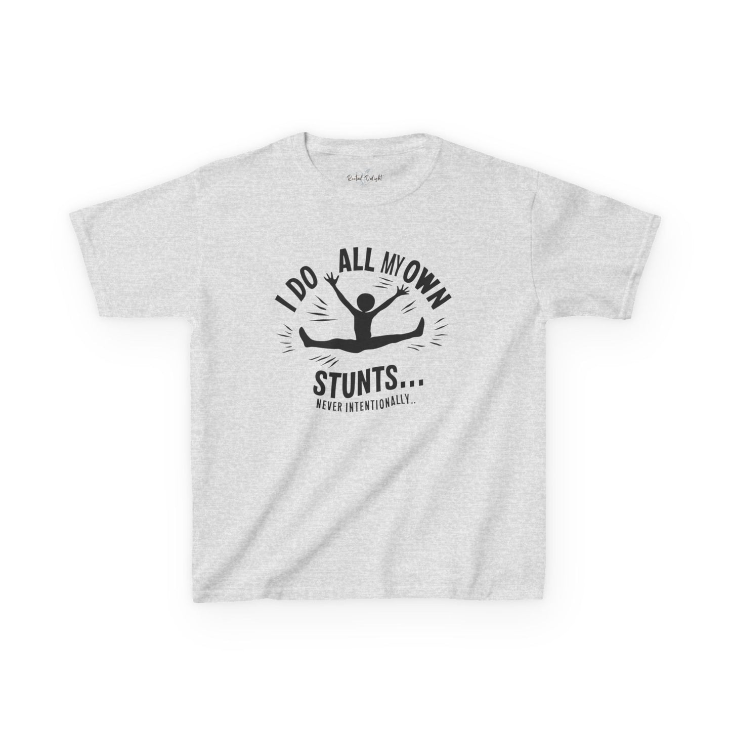 Kids Tee — "I Do All My Own Stunts... Occasionally" Funny Kid T-Shirt