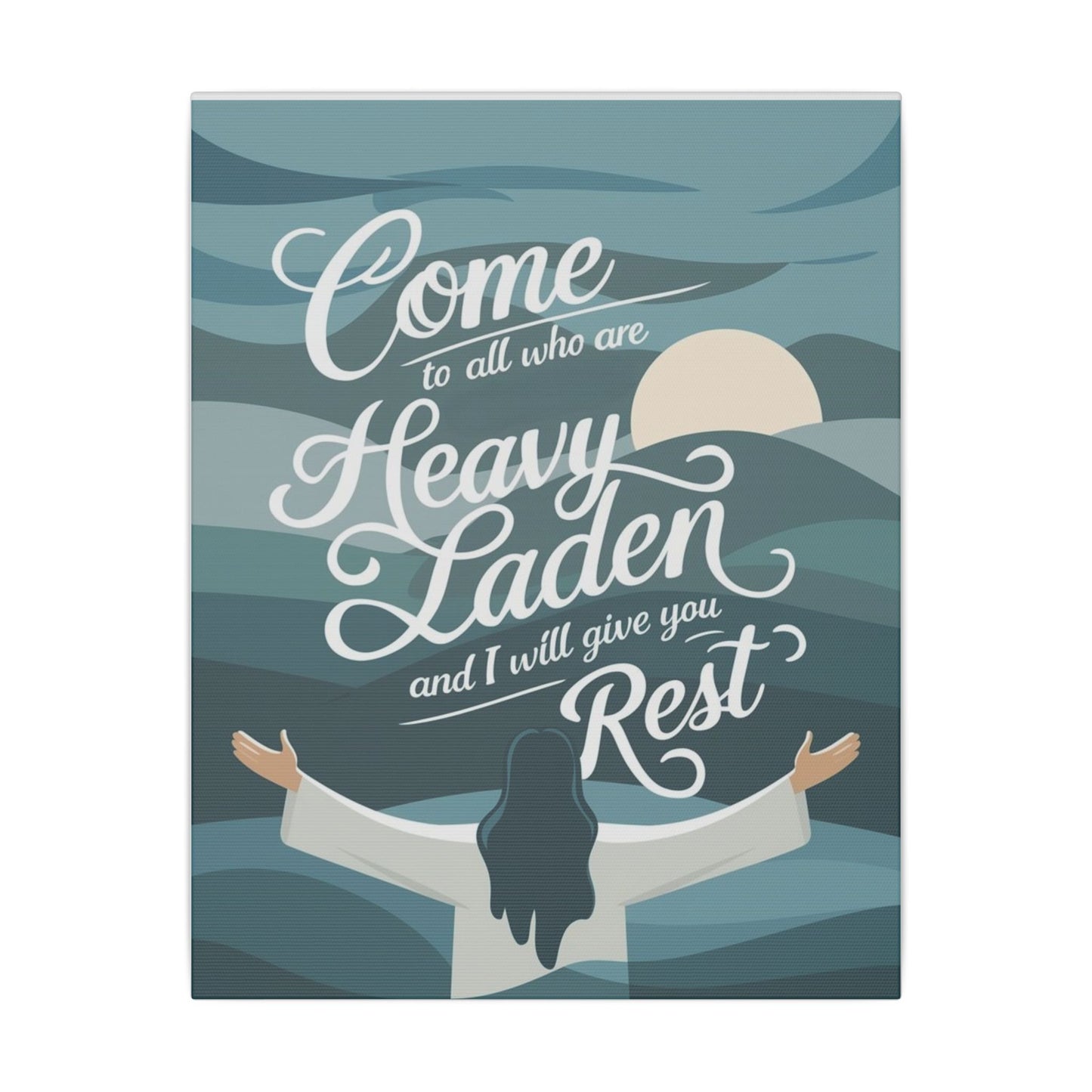 I Will Give You Rest Matte Canvas, Stretched, 0.75"
