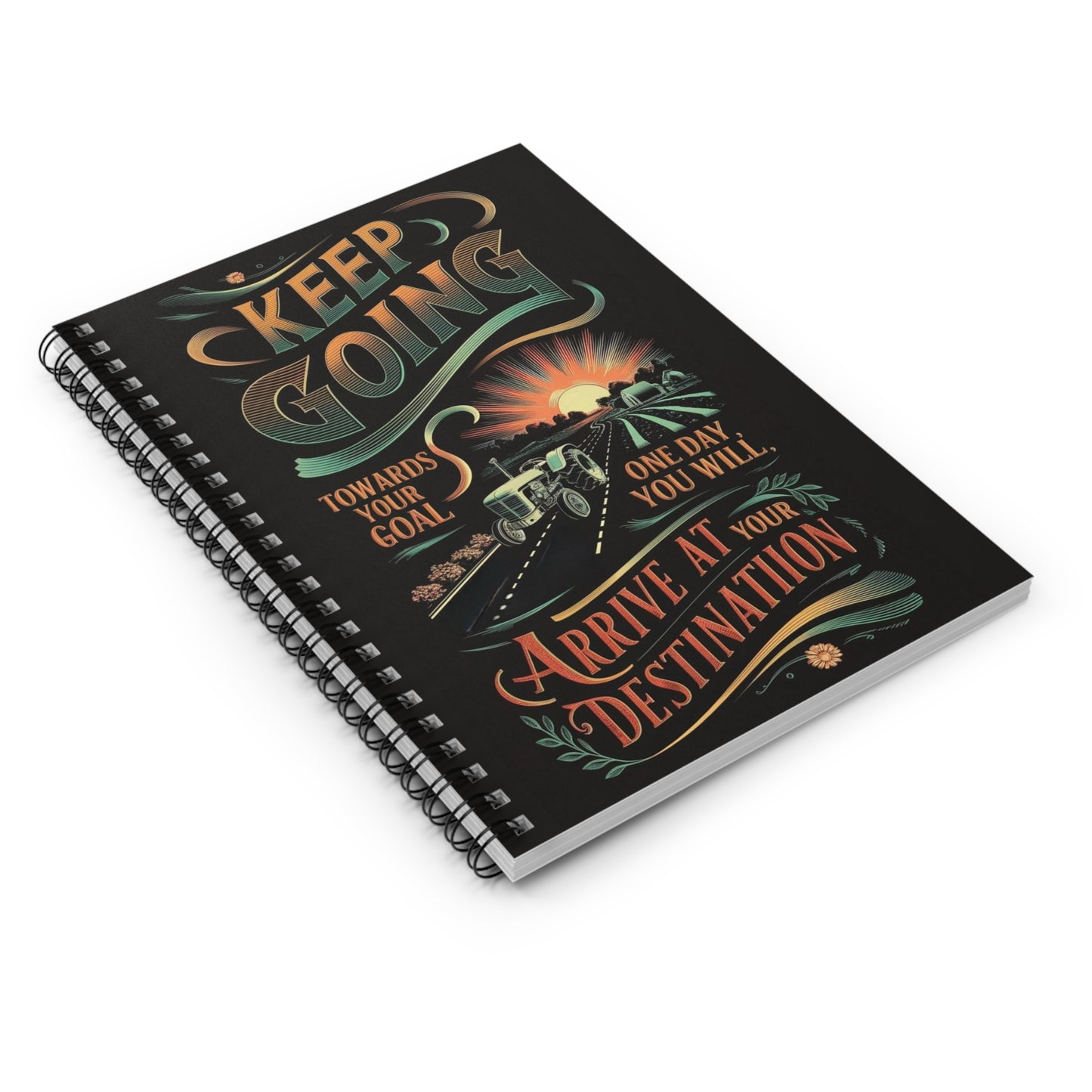 Keep Going Spiral Notebook - Ruled Line